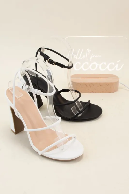 DELLA-04 THIN STRAP BLOCK HEELED SANDAL sold by CCOCCI