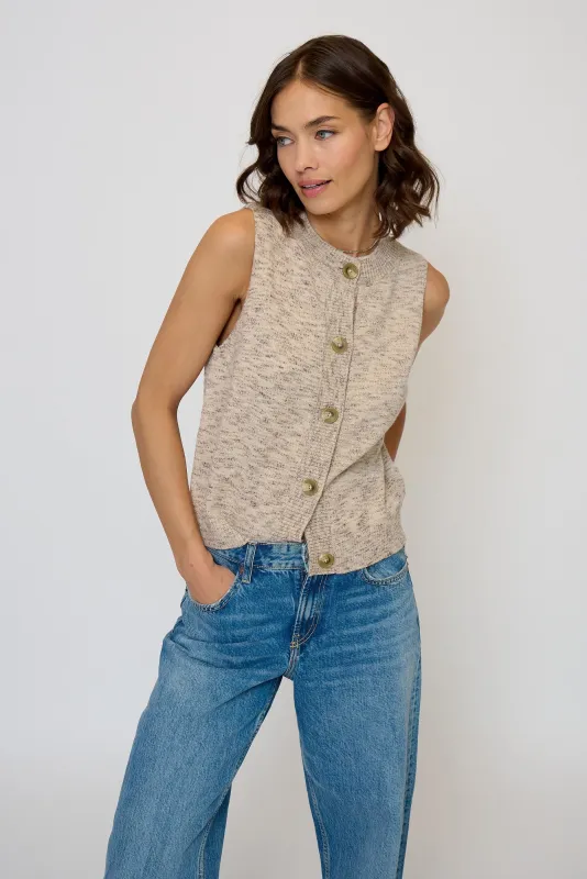 Dylan Spacedye Sleeveless Button Up sold by Central Park West