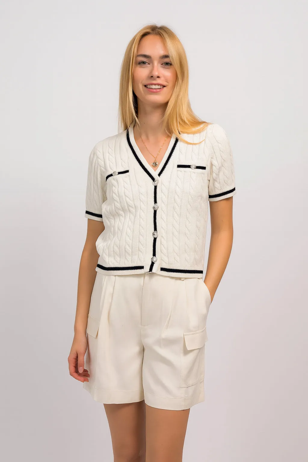 Jordie Cable Button Up Shirt sold by Central Park West