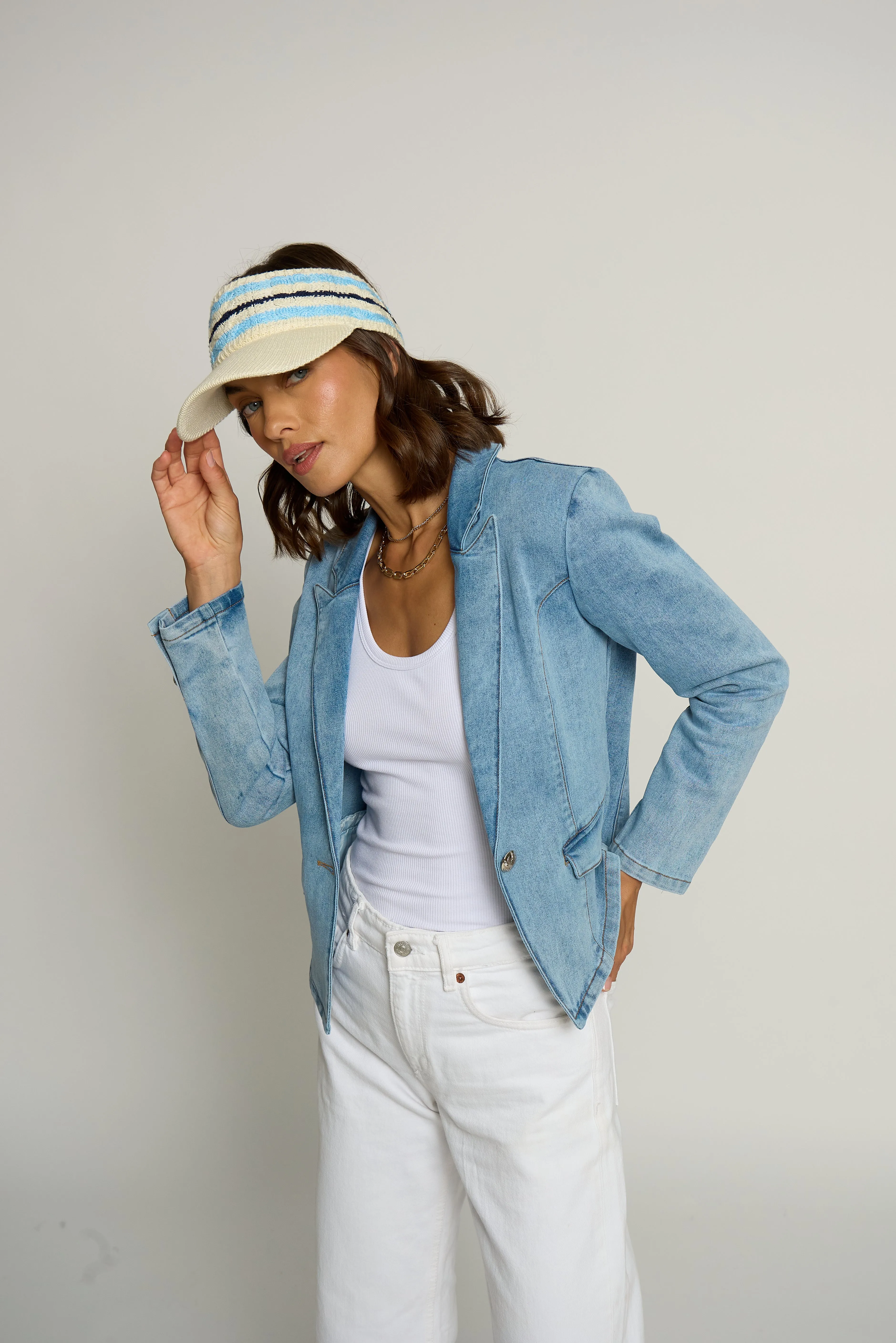 Denim Blazer sold by Central Park West product image thumbnail 5