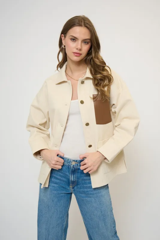 Quinn Trucker Jacket sold by Central Park West