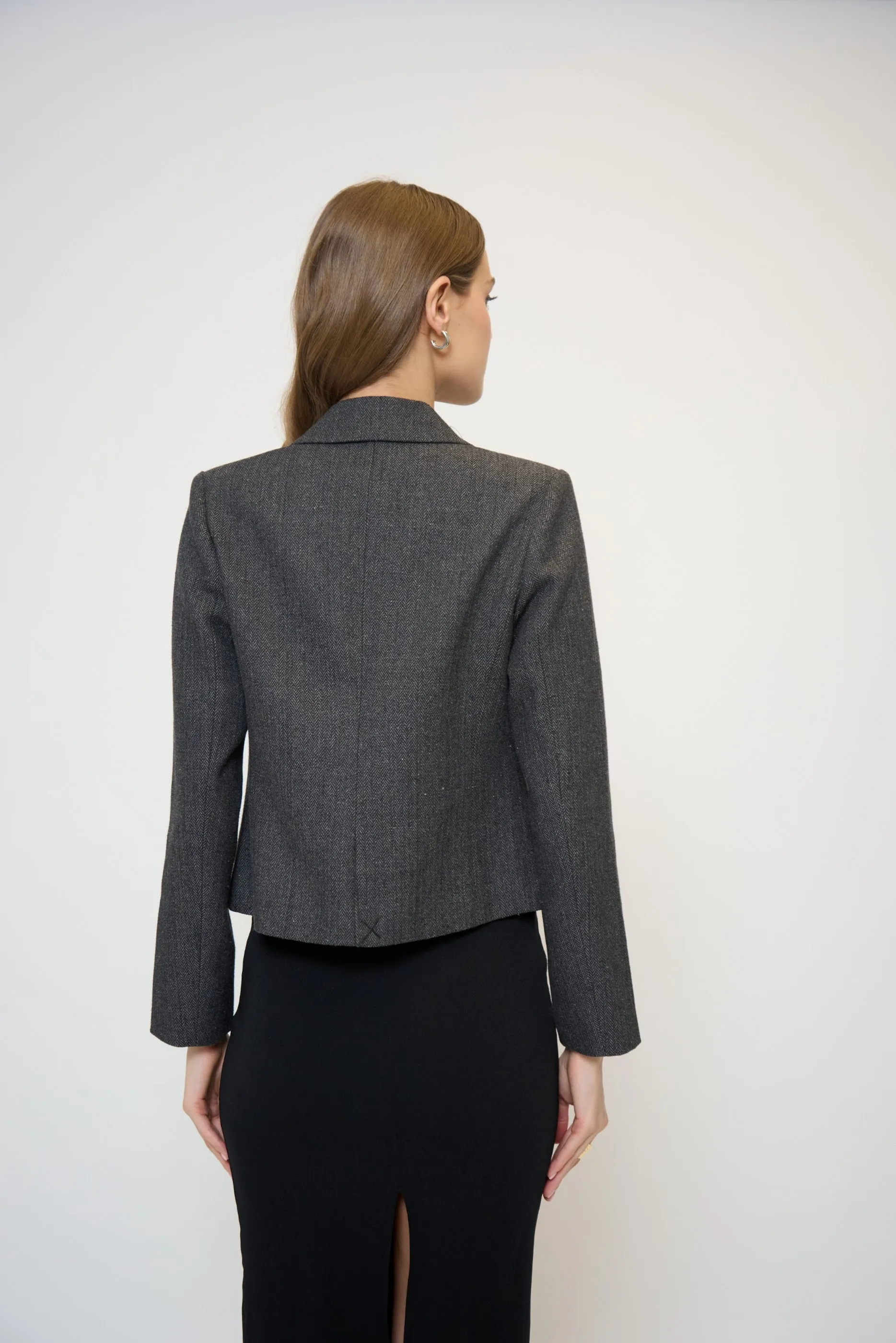 Crystal Pins & Chains Cropped Blazer sold by Central Park West product image thumbnail 3