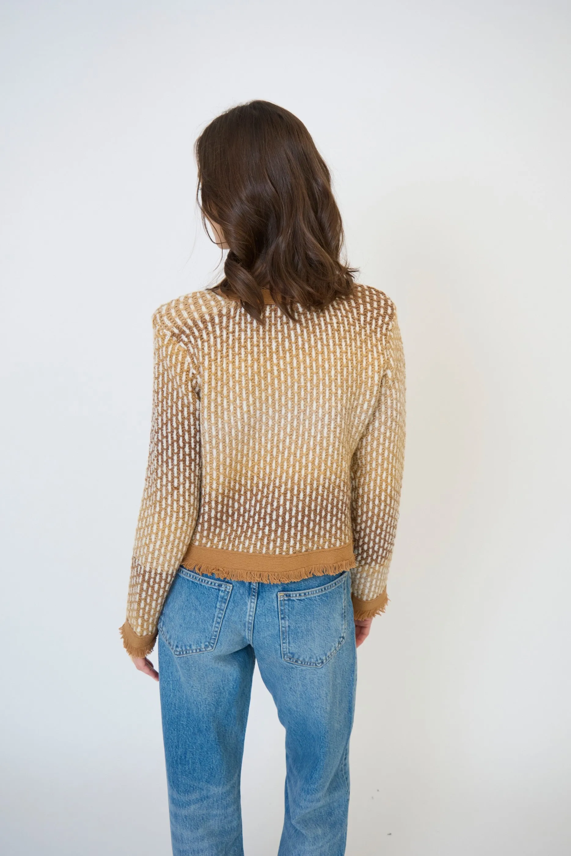 Elyse Spacedye Fringe Jacket sold by Central Park West product image thumbnail 3