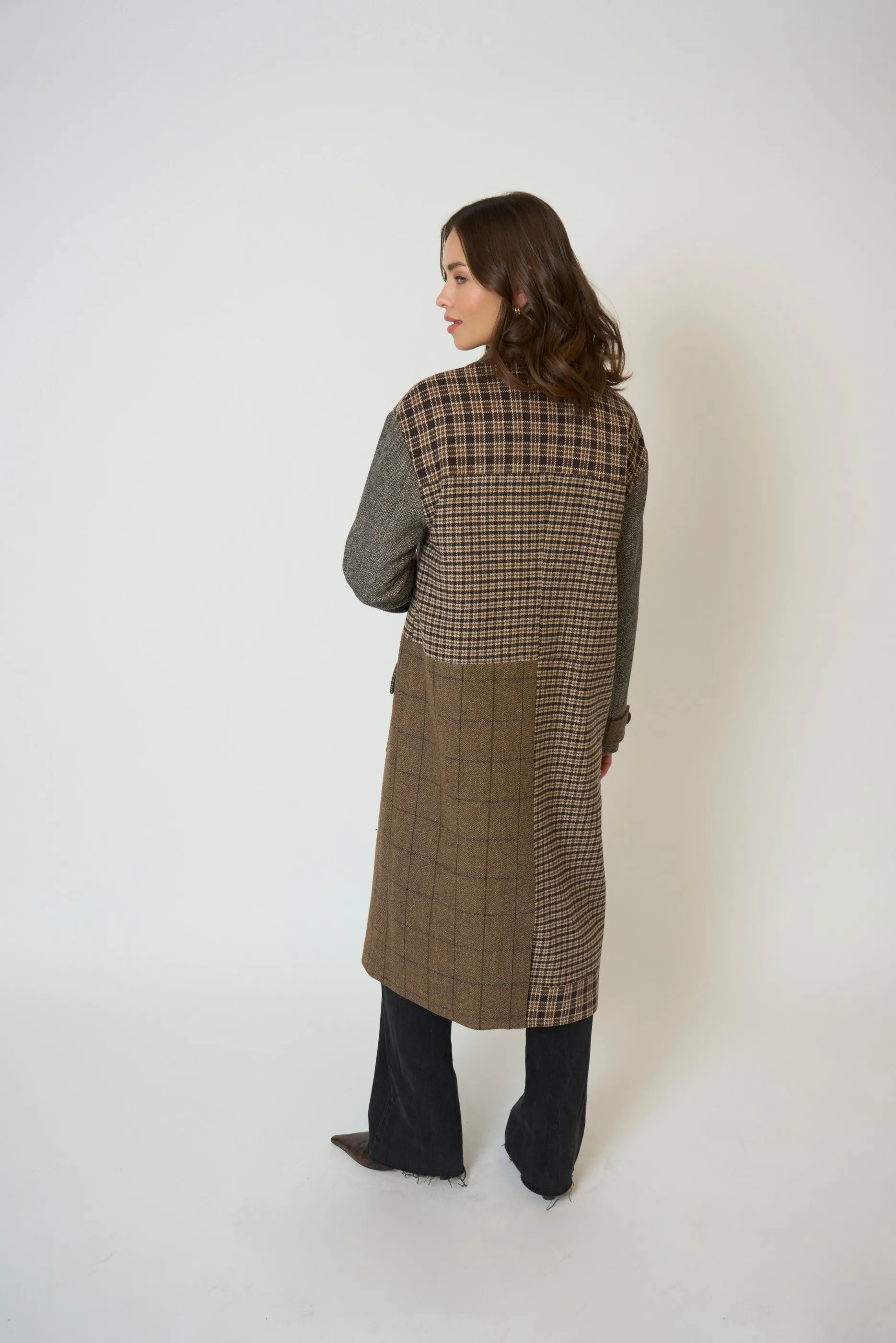 Raven Patchwork Long Coat sold by Central Park West product image thumbnail 3