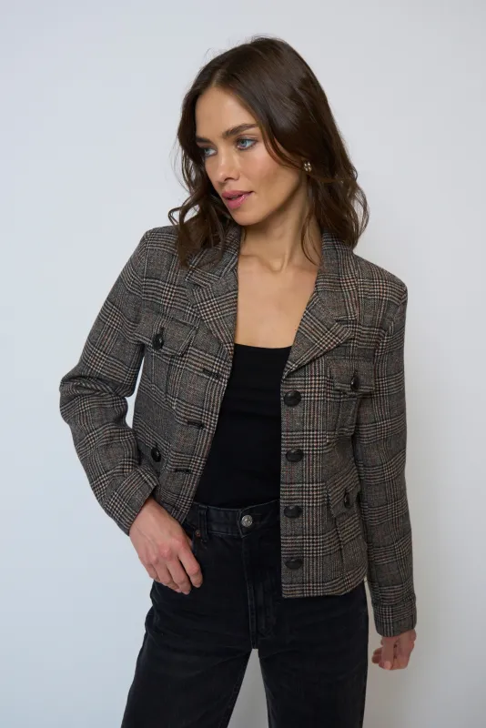 Eden Plaid Double Pocket Jacket sold by Central Park West