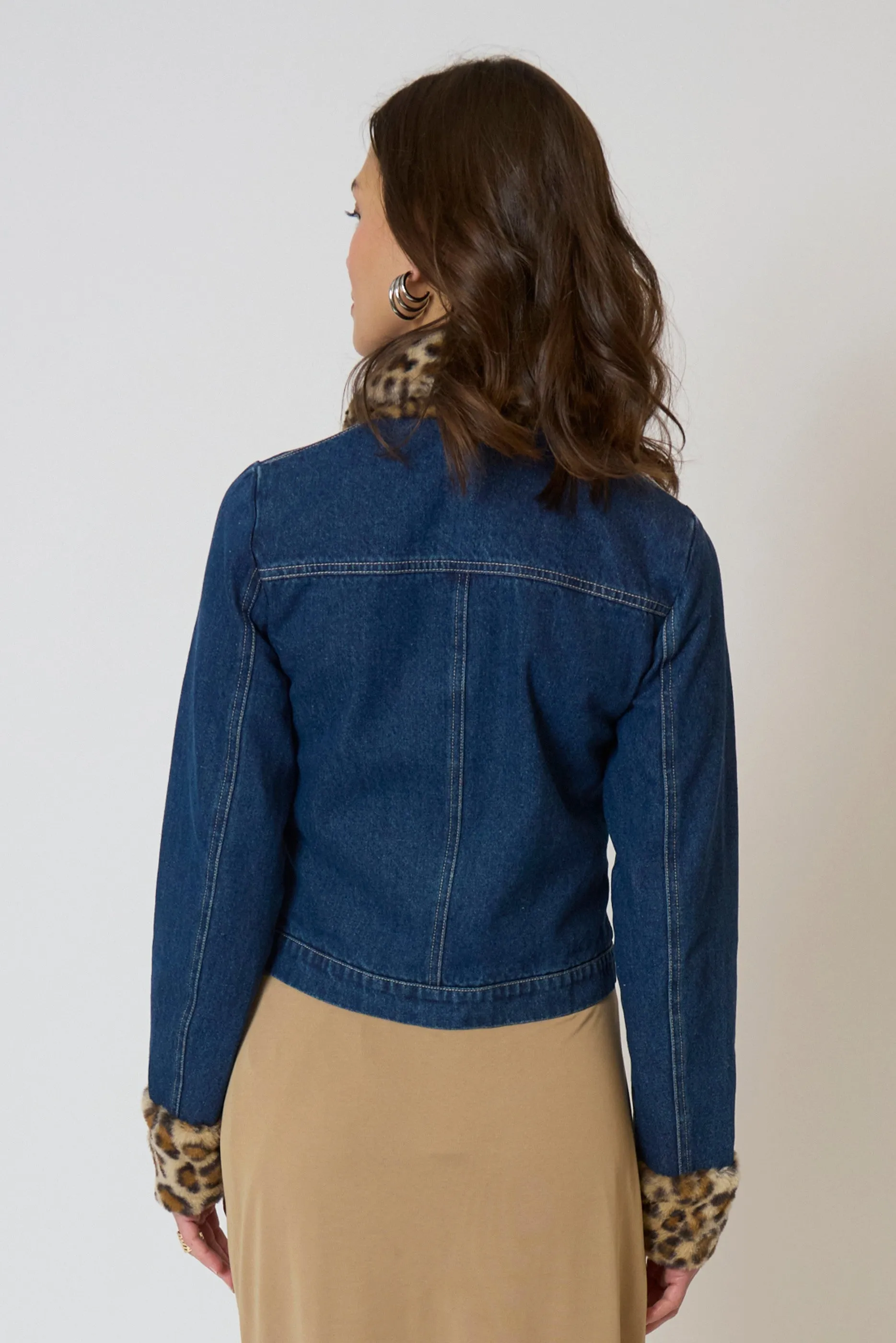 Gia Denim And Fur Jacket sold by Central Park West product image thumbnail 3