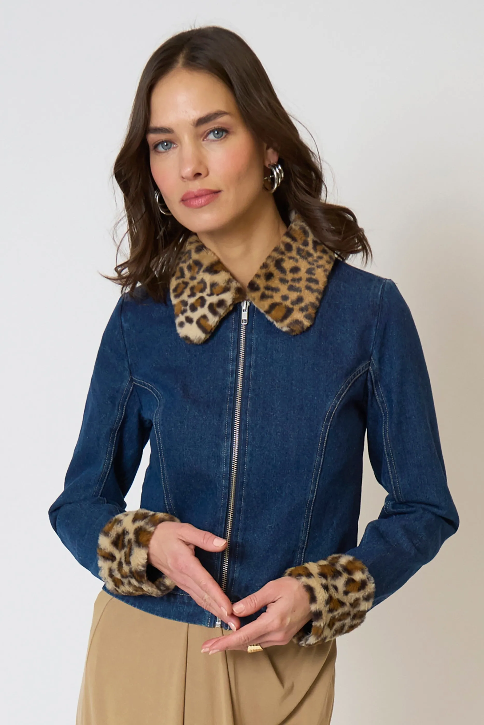 Gia Denim And Fur Jacket sold by Central Park West