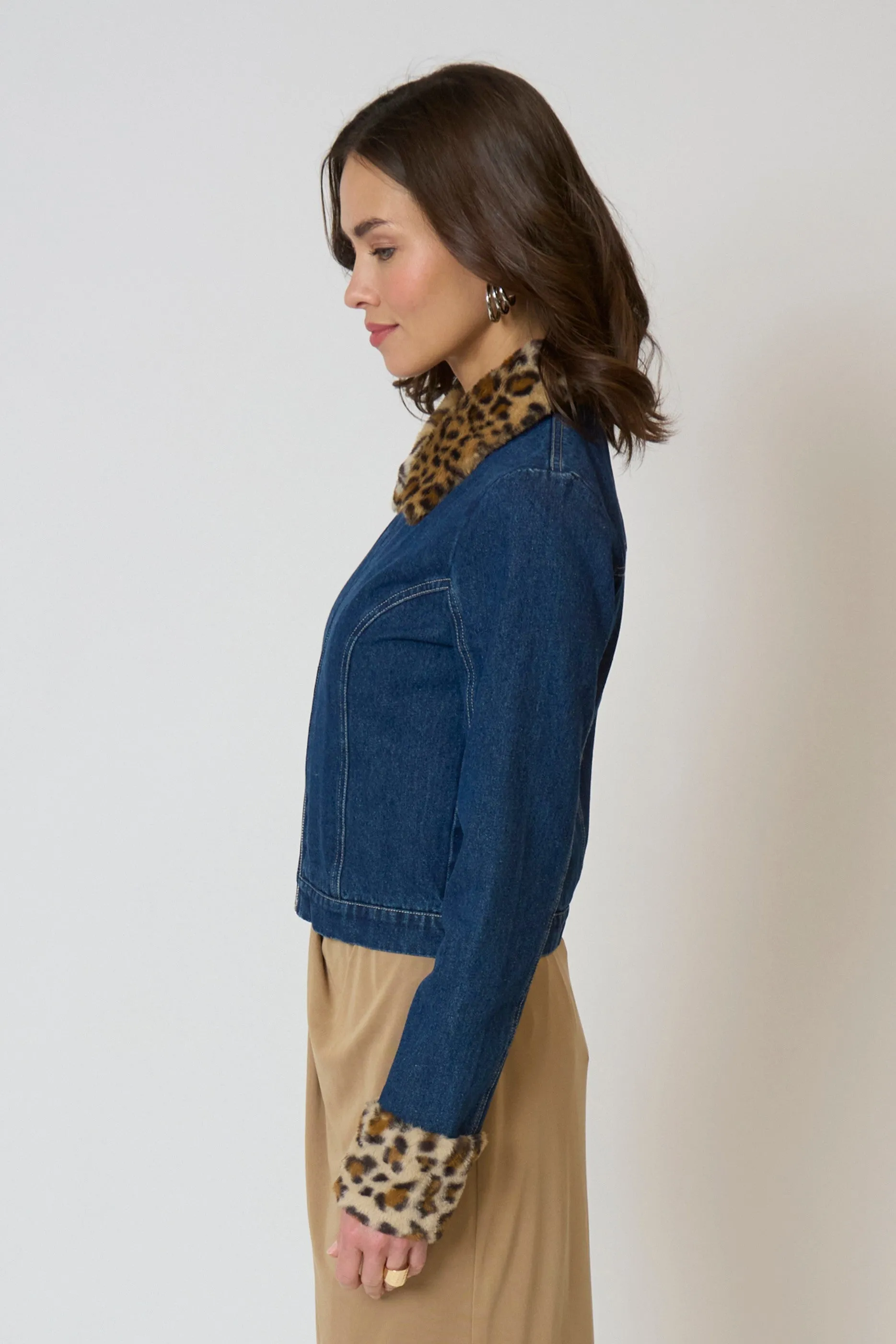 Gia Denim And Fur Jacket sold by Central Park West product image thumbnail 2