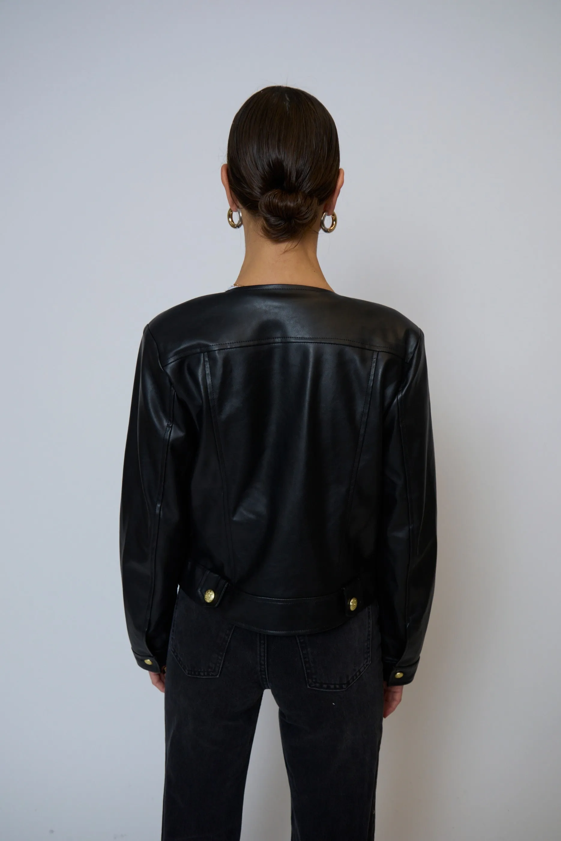 Naomi Vegan Leather Jacket sold by Central Park West product image thumbnail 3