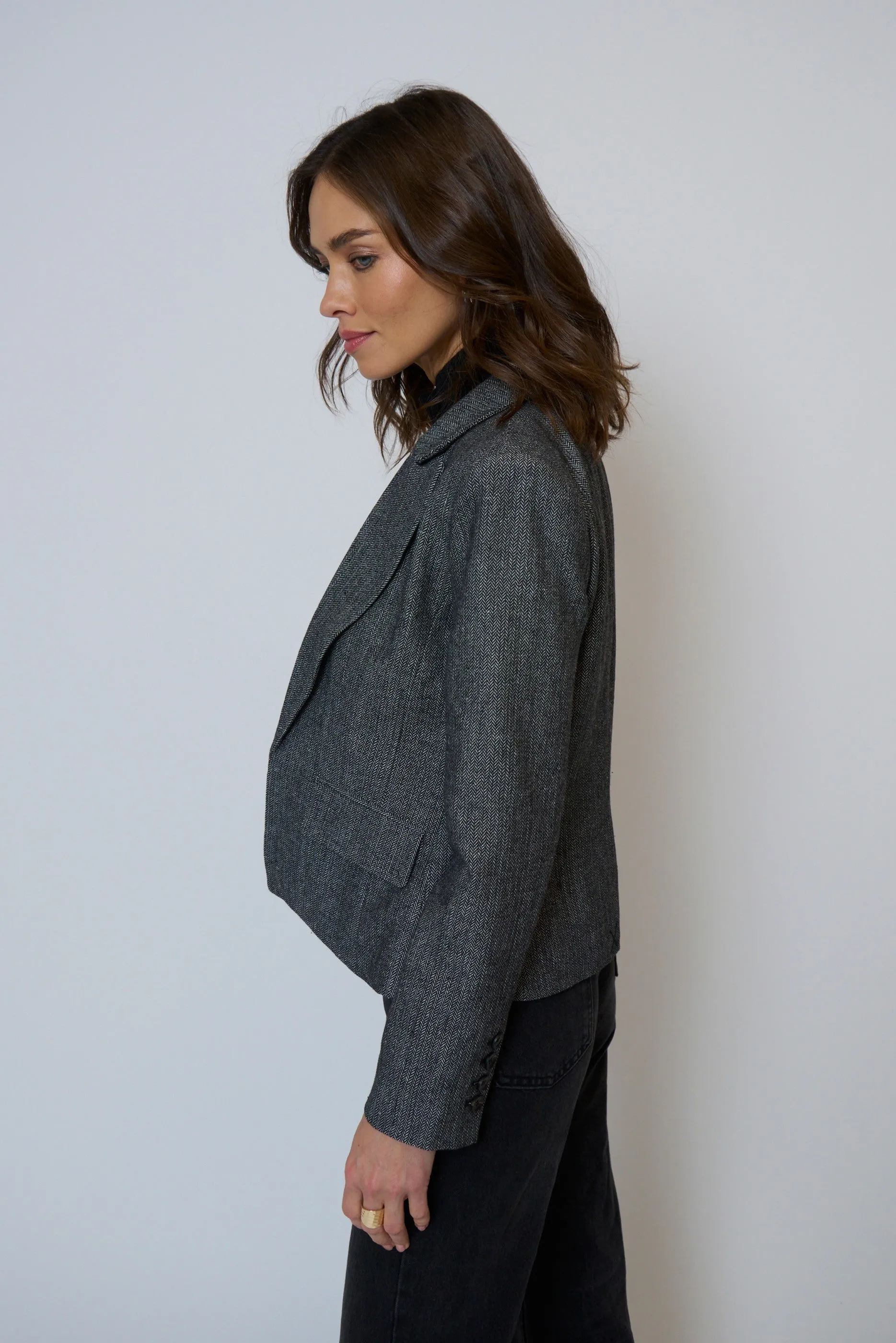 Billie Herringbone Jacket sold by Central Park West product image thumbnail 2