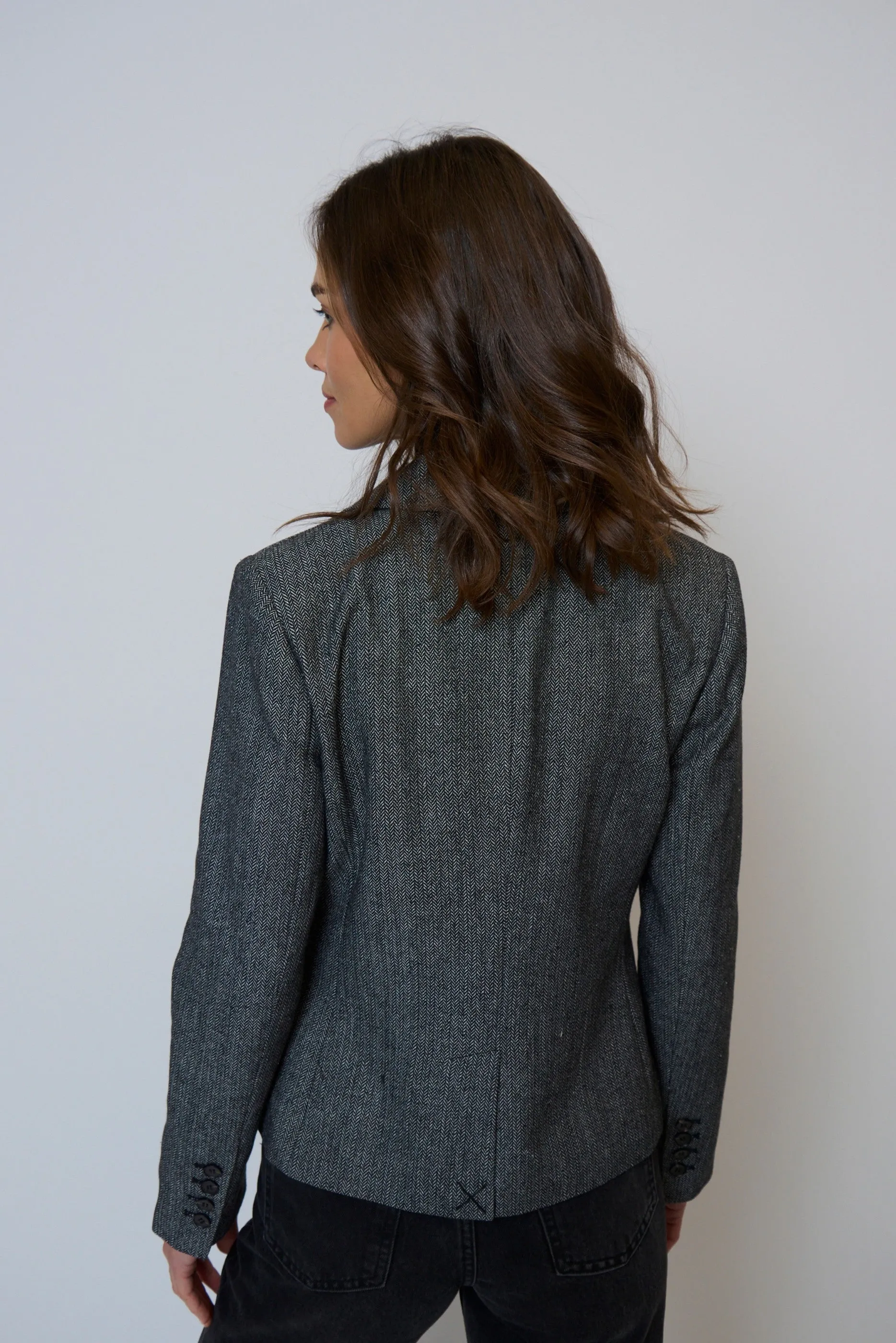 Billie Herringbone Jacket sold by Central Park West product image thumbnail 3