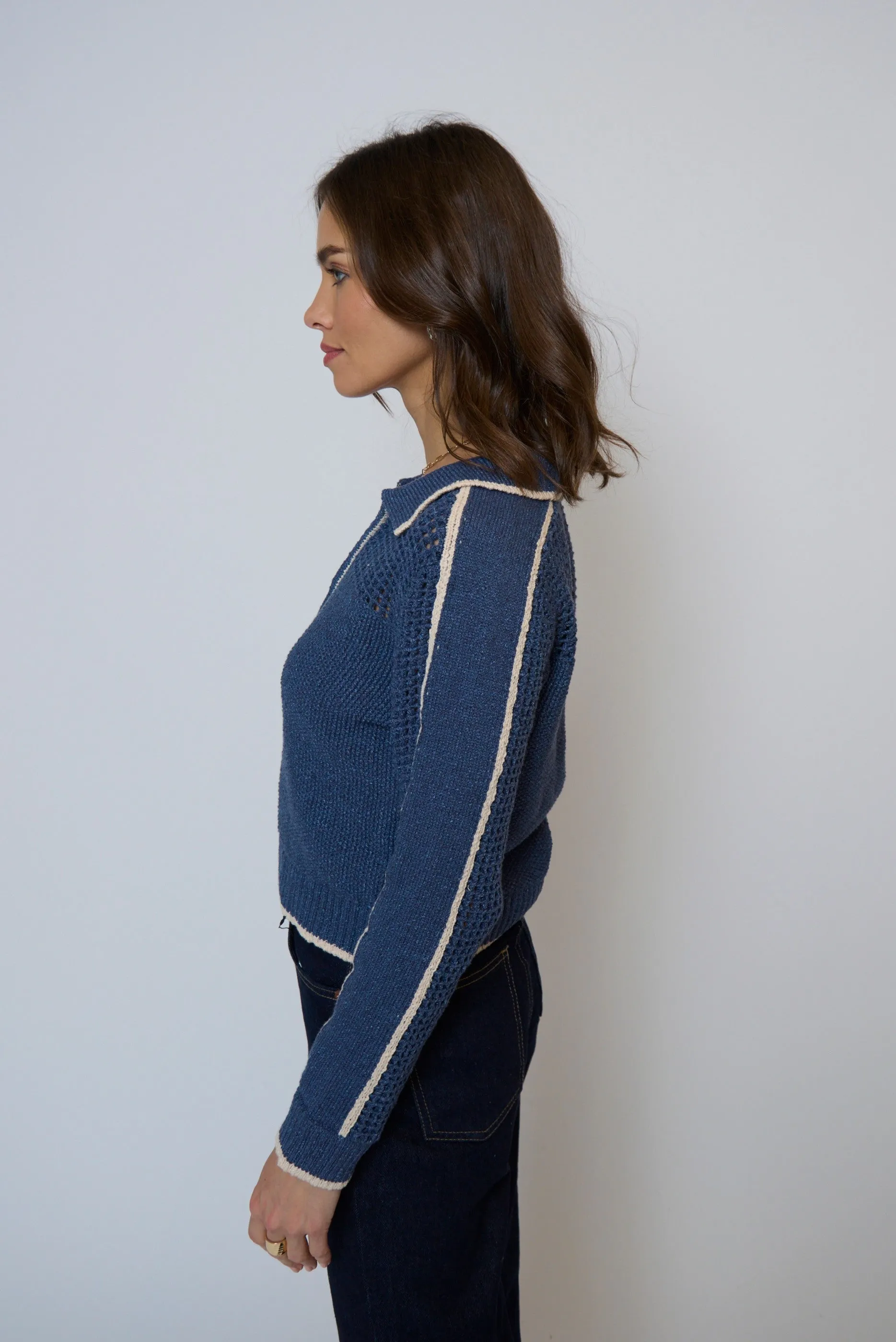 Carla Mesh Yoke Polo sold by Central Park West product image thumbnail 3