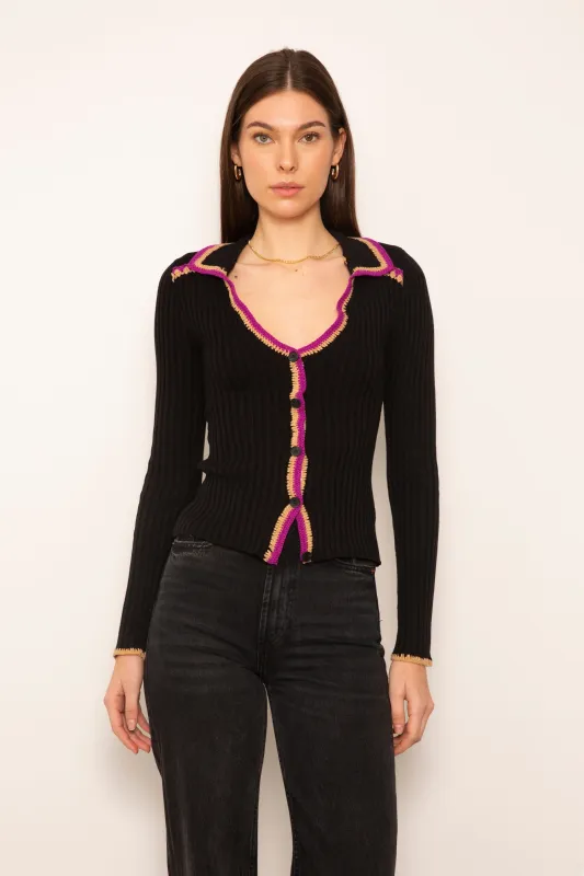 Jules Crochet Edge Polo sold by Central Park West