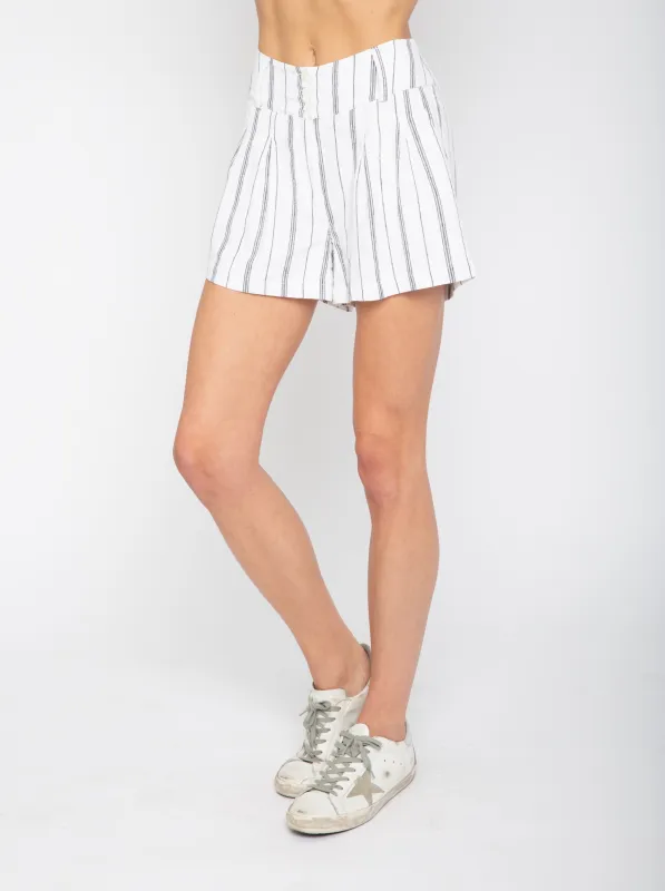 August Stripe Linen Shorts sold by Central Park West