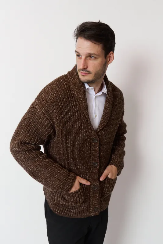 Chenille Shawl Collar Cardigan sold by Central Park West
