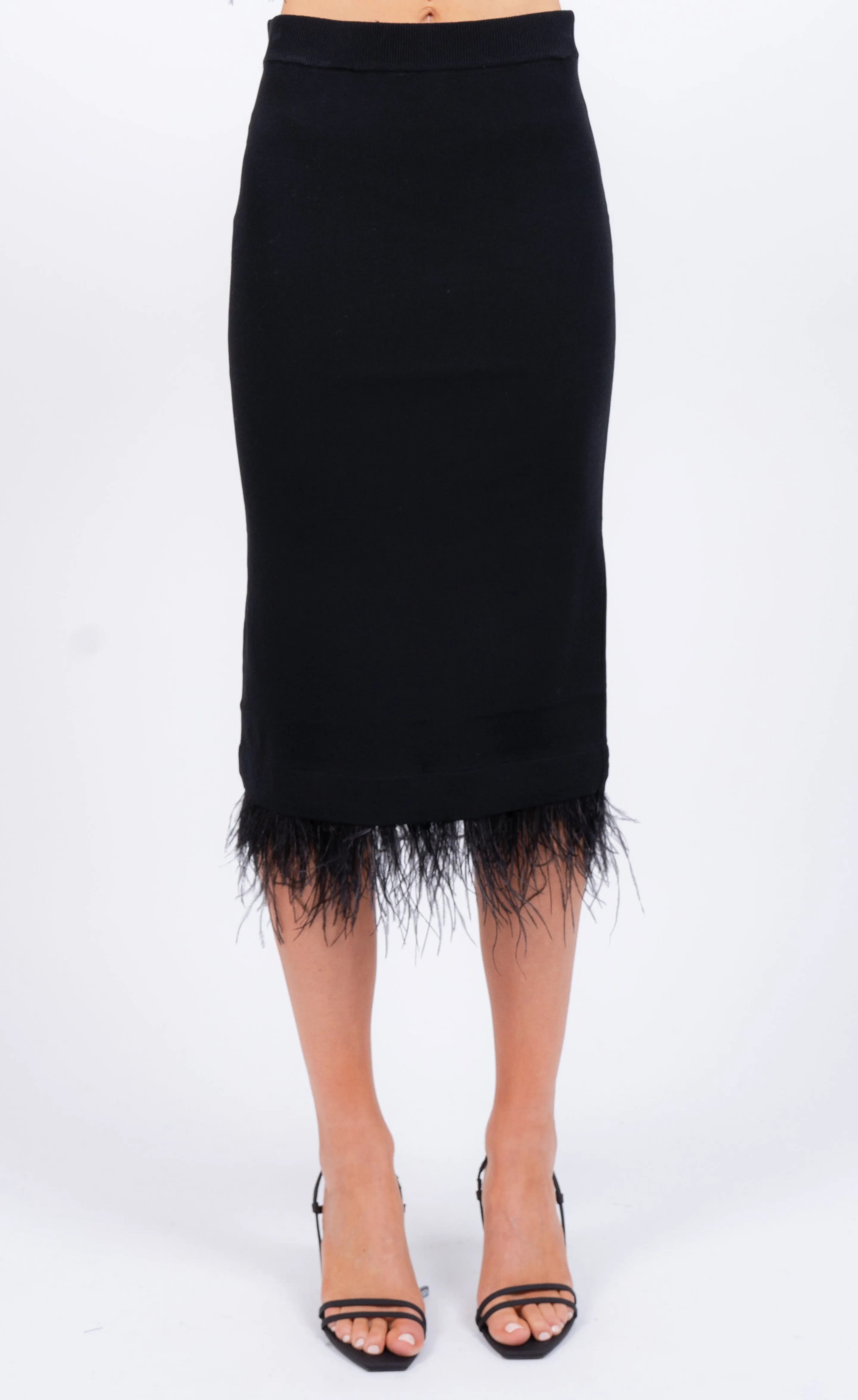 Sylvie Marabou Sweep Skirt sold by Central Park West