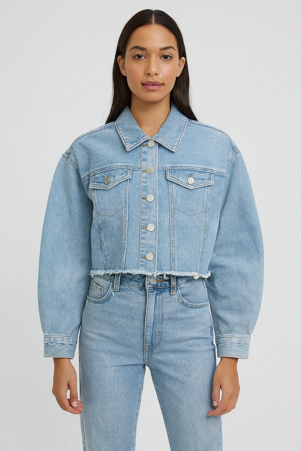 Bride Denim Jacket In Light sold by Central Park West
