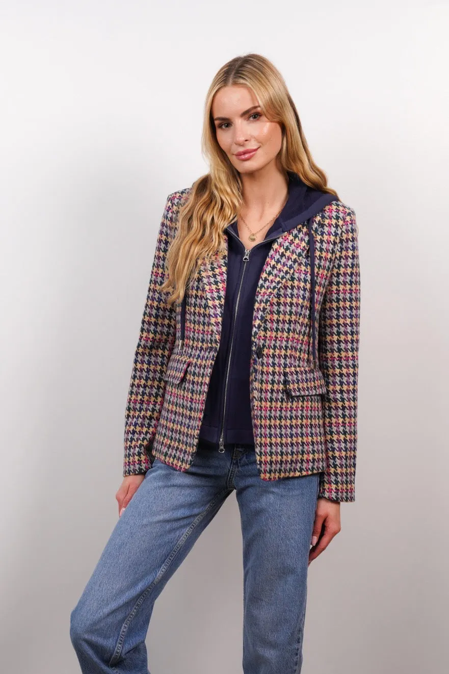 Lucia Multi-Houndstoot Jacket sold by Central Park West