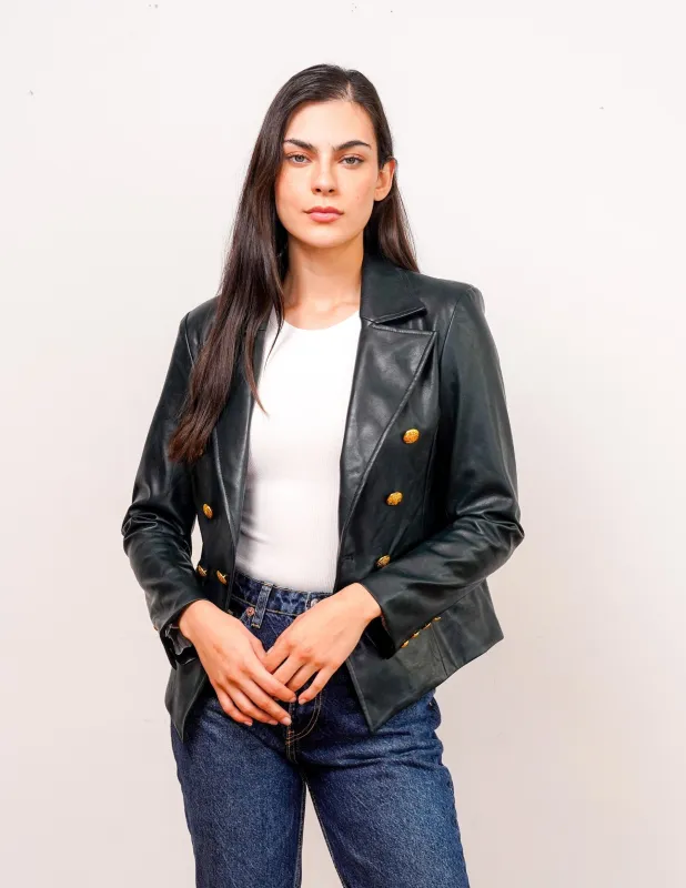 Nico Vegan Leather Blazer sold by Central Park West