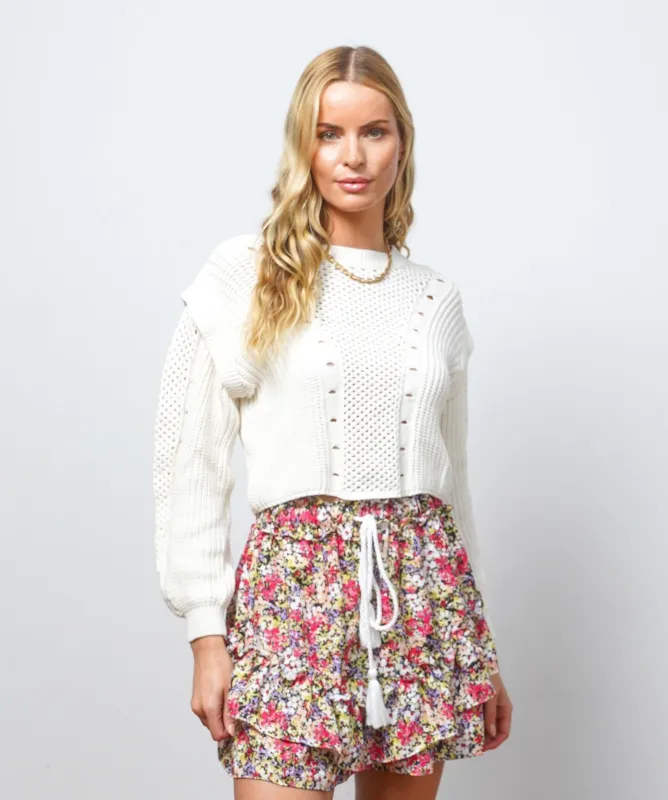 Tia Mesh Sweater sold by Central Park West