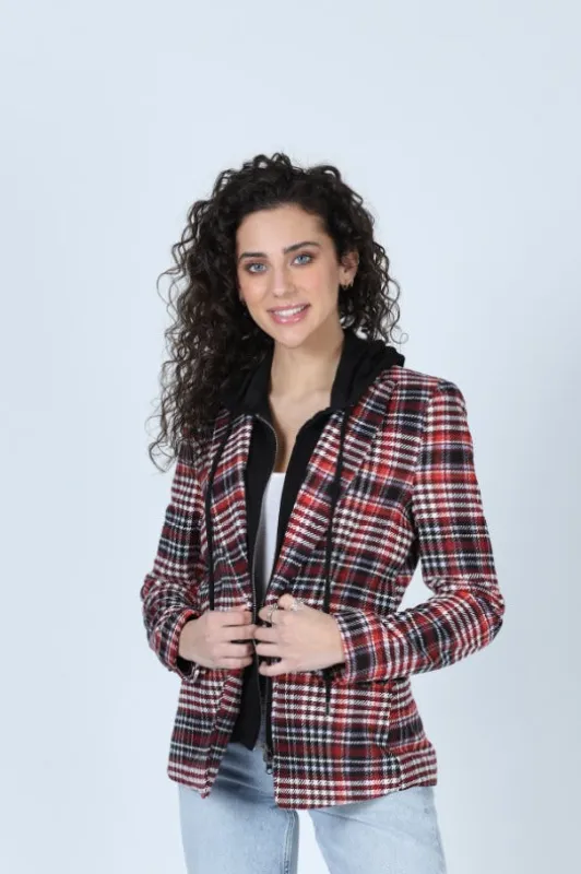 Barnes Single Breasted Blazer With Hoodie sold by Central Park West