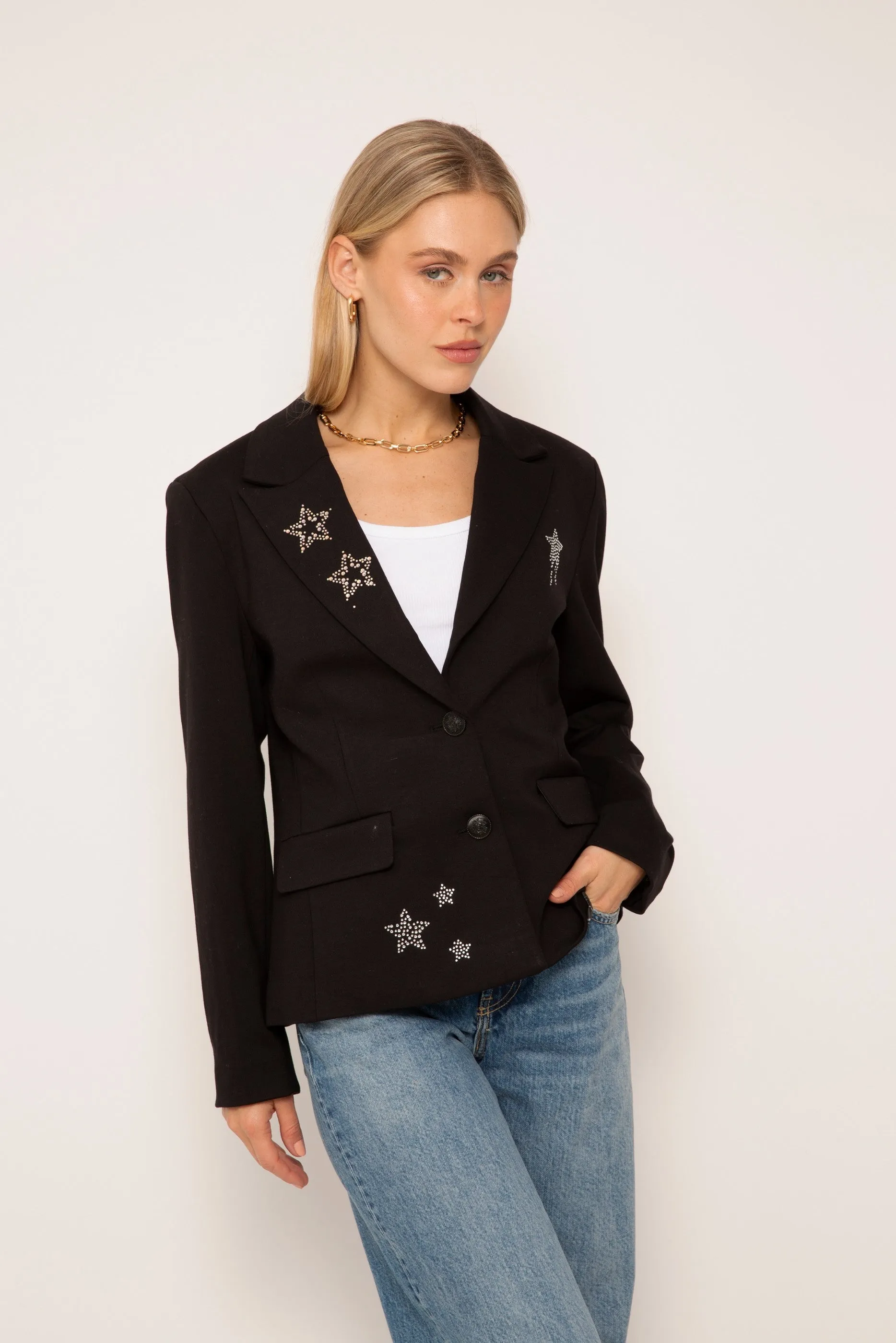 Junie Rhinestone Star Blazer sold by Central Park West