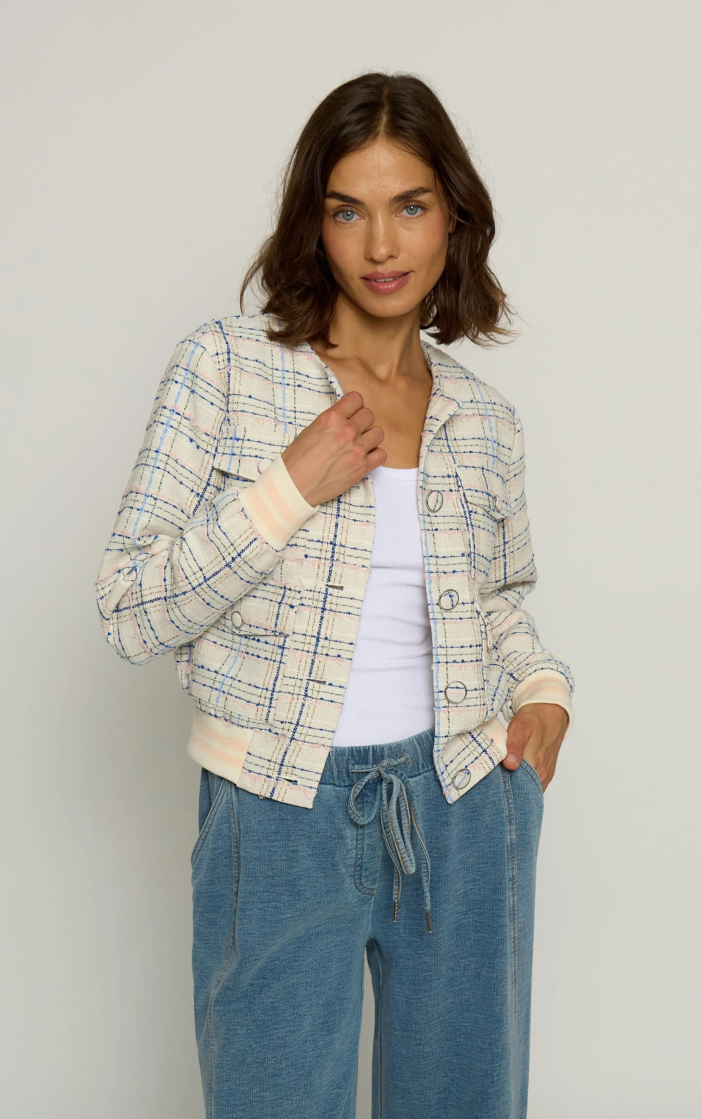Cargo Tweed Bomber sold by Central Park West
