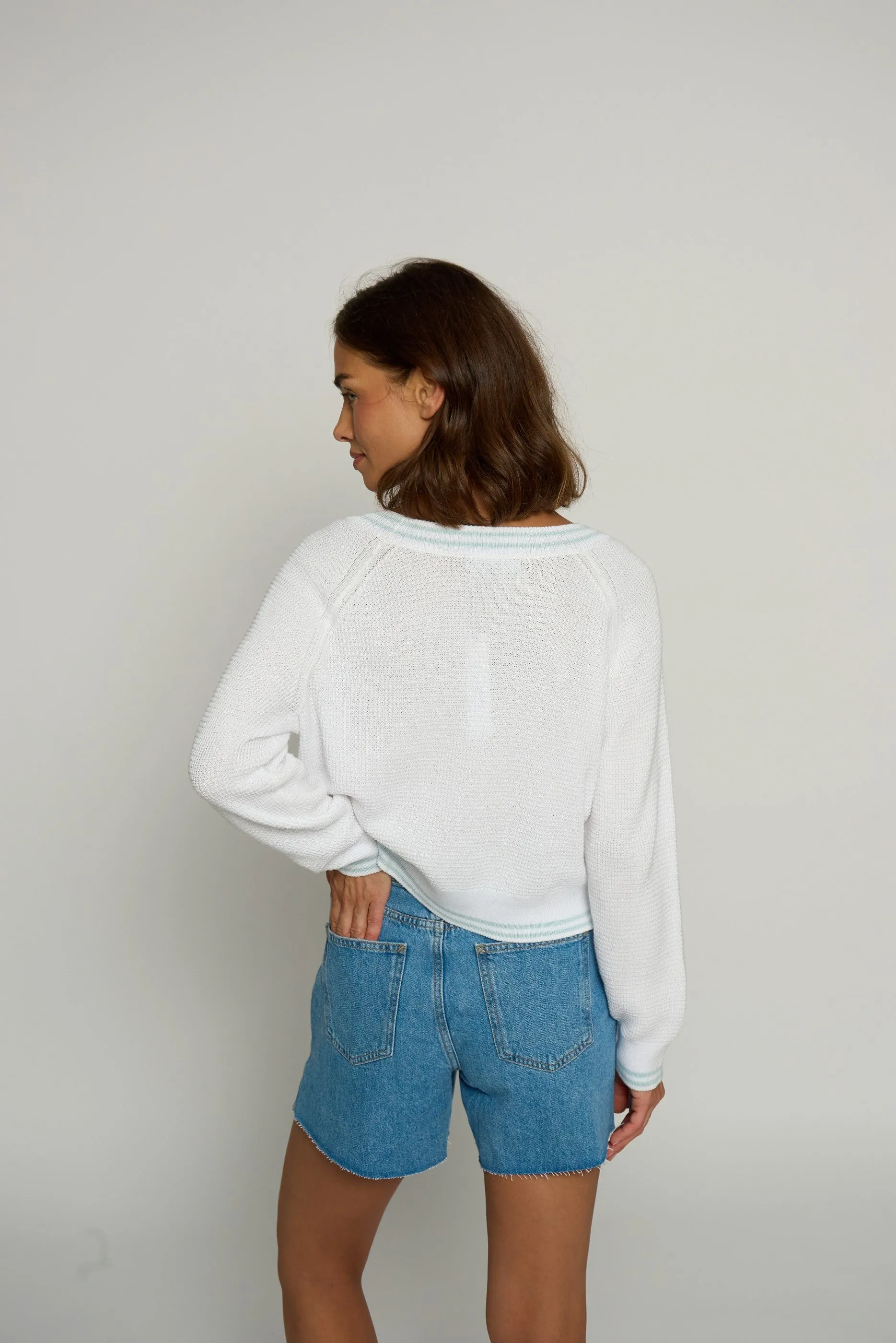 Thermal Stitch Raglan sold by Central Park West product image thumbnail 3
