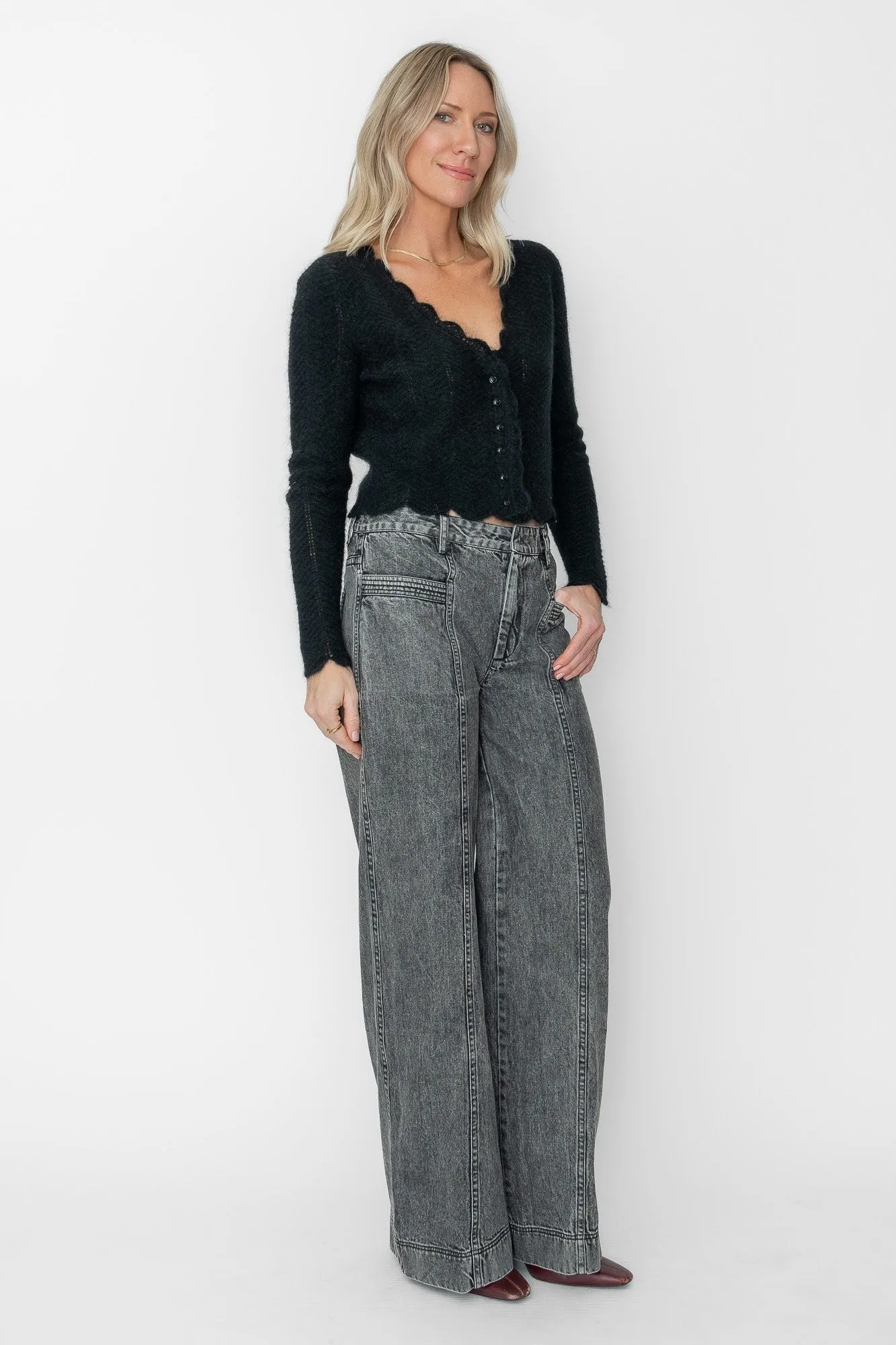 Amelie Scallop Cardigan sold by Central Park West product image thumbnail 2