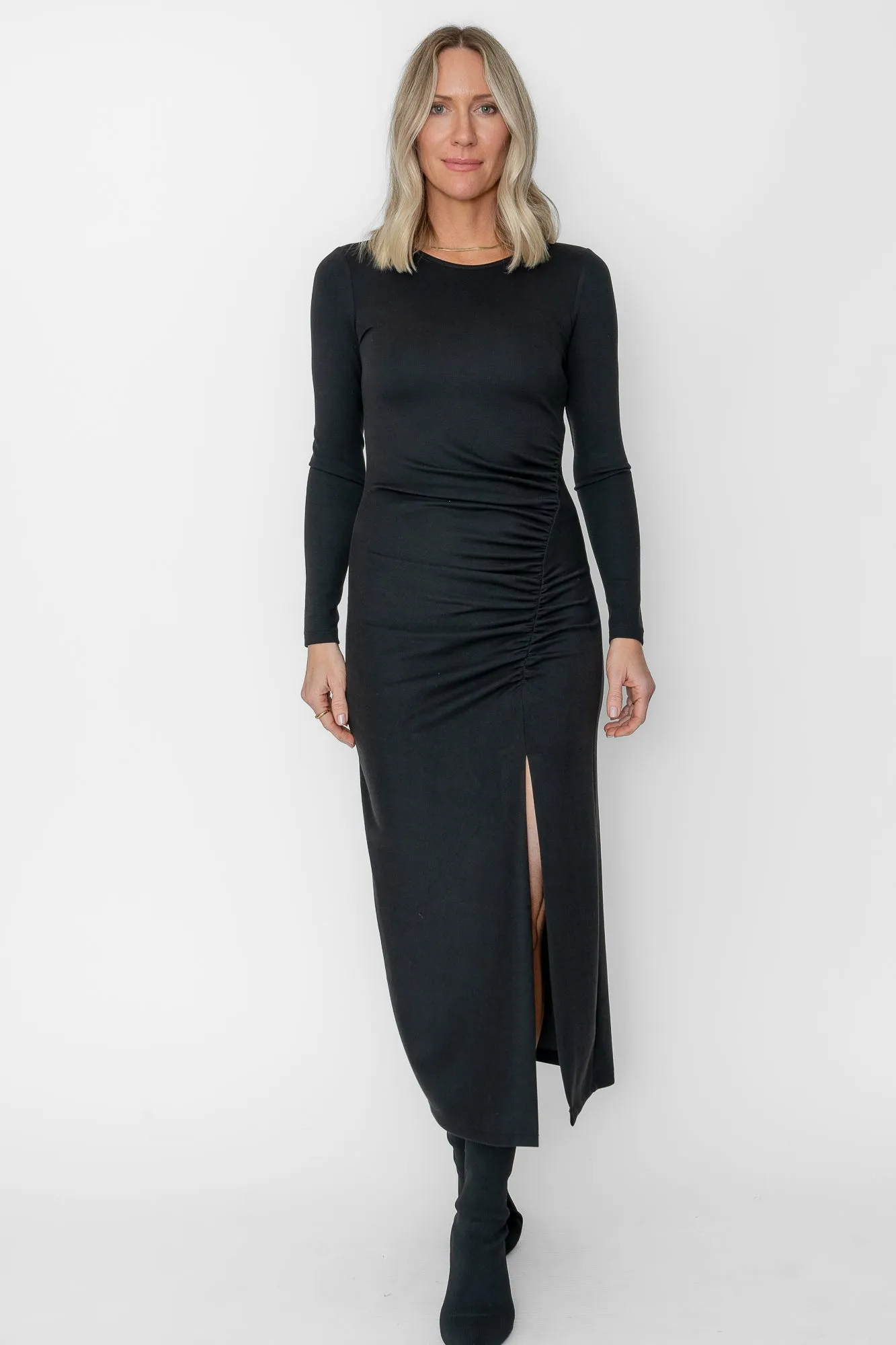 Jacqueline Ruched Midi Dress sold by Central Park West
