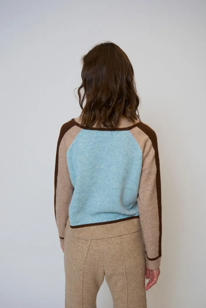 Ash Color Blocked V Neck sold by Central Park West product image thumbnail 3