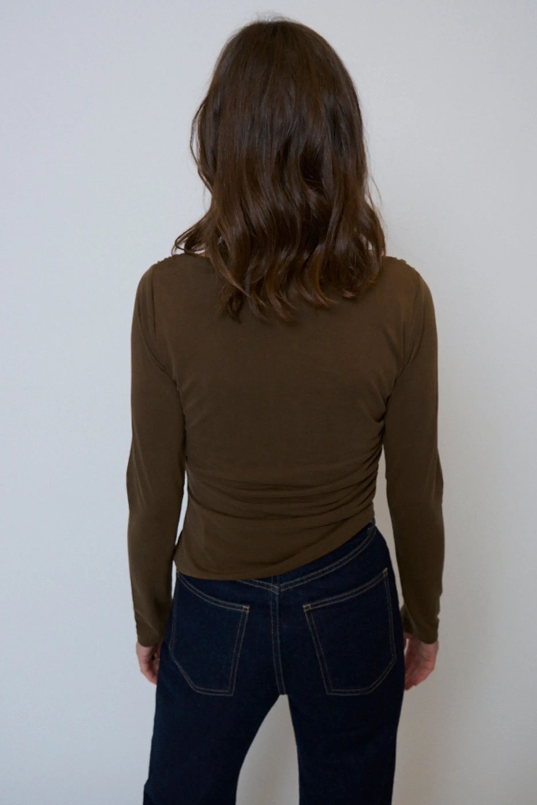 Roman Draped Longsleeve Top sold by Central Park West product image thumbnail 3