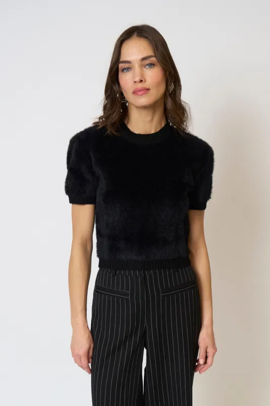 Roman Eyelash Tee With Shoulder Pads sold by Central Park West