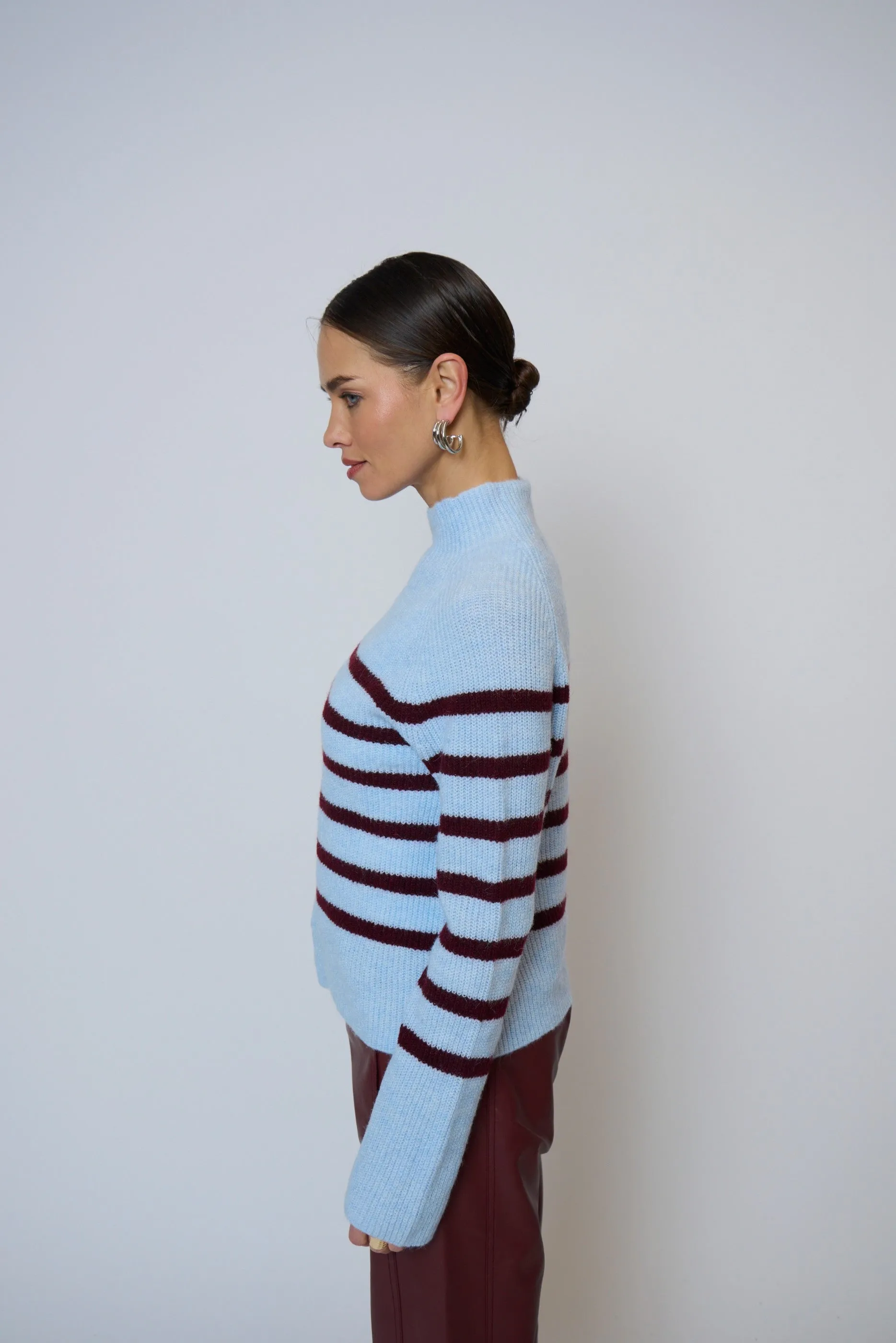 Marley Striped Funnel Neck sold by Central Park West product image thumbnail 2