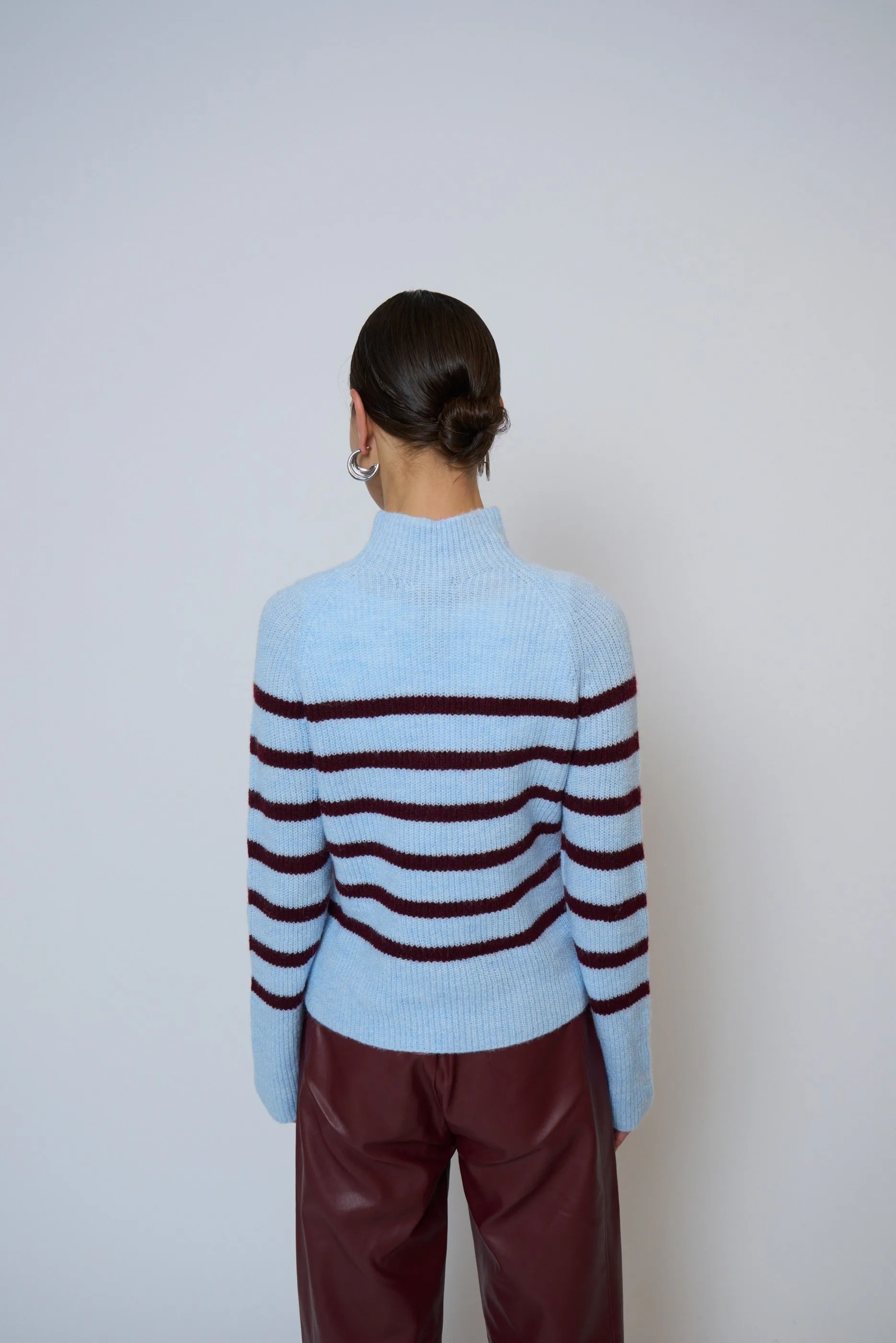 Marley Striped Funnel Neck sold by Central Park West product image thumbnail 3