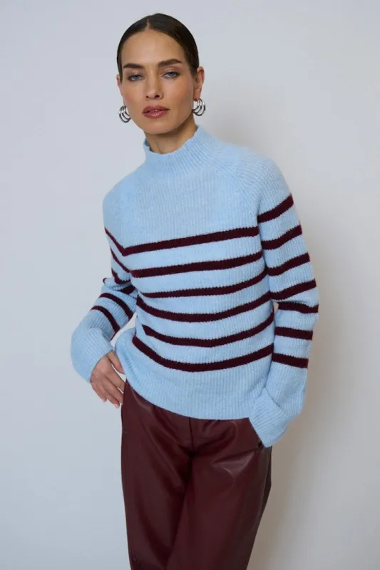 Marley Striped Funnel Neck sold by Central Park West