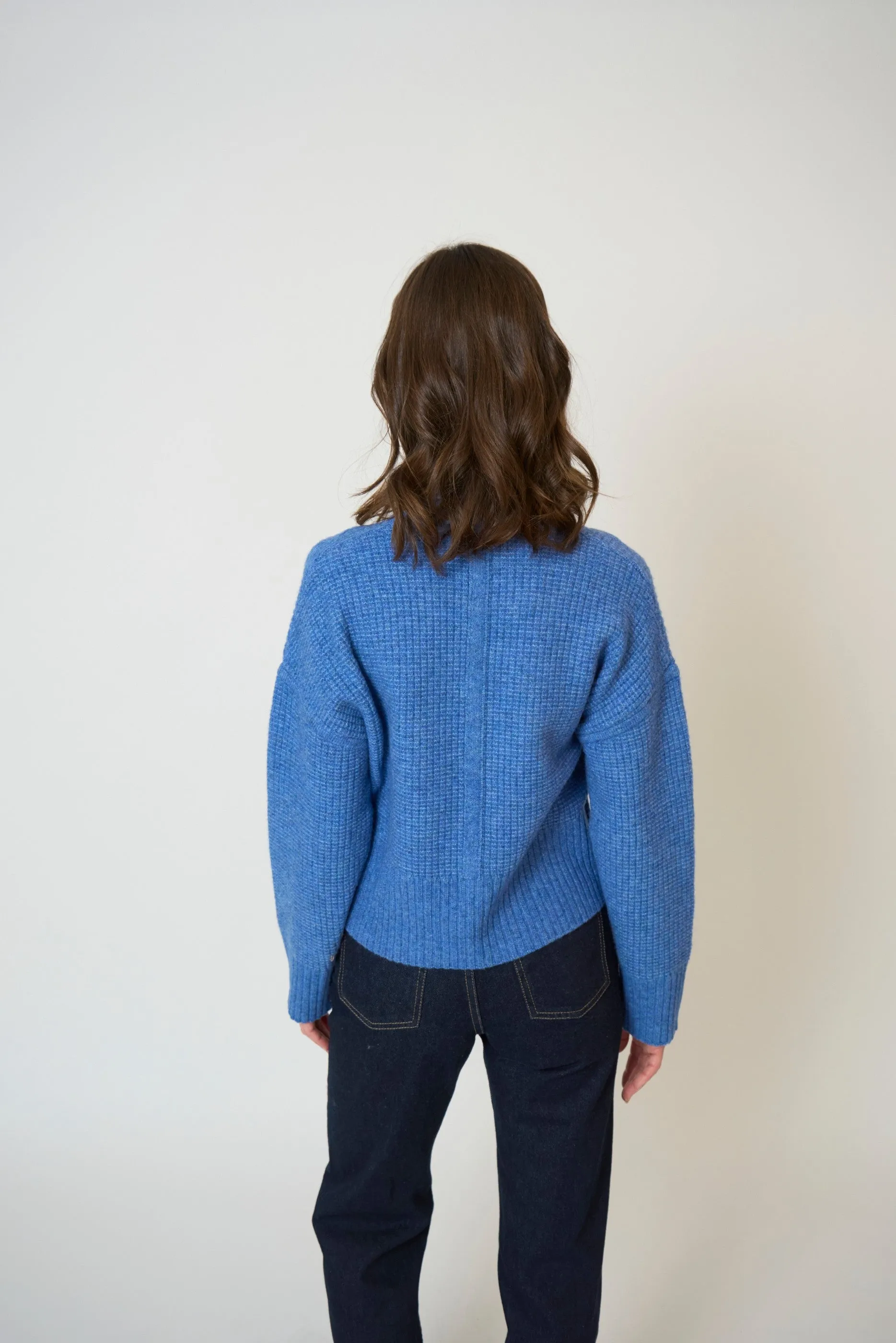 Rayna Scarf Neck Waffle Stitch Sweater sold by Central Park West product image thumbnail 3