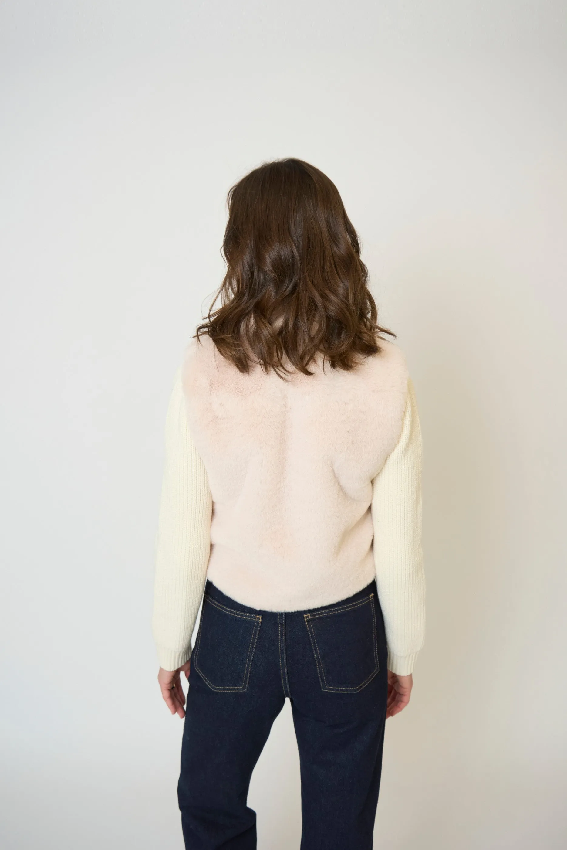 Gia Cropped Fur Sweater sold by Central Park West product image thumbnail 3