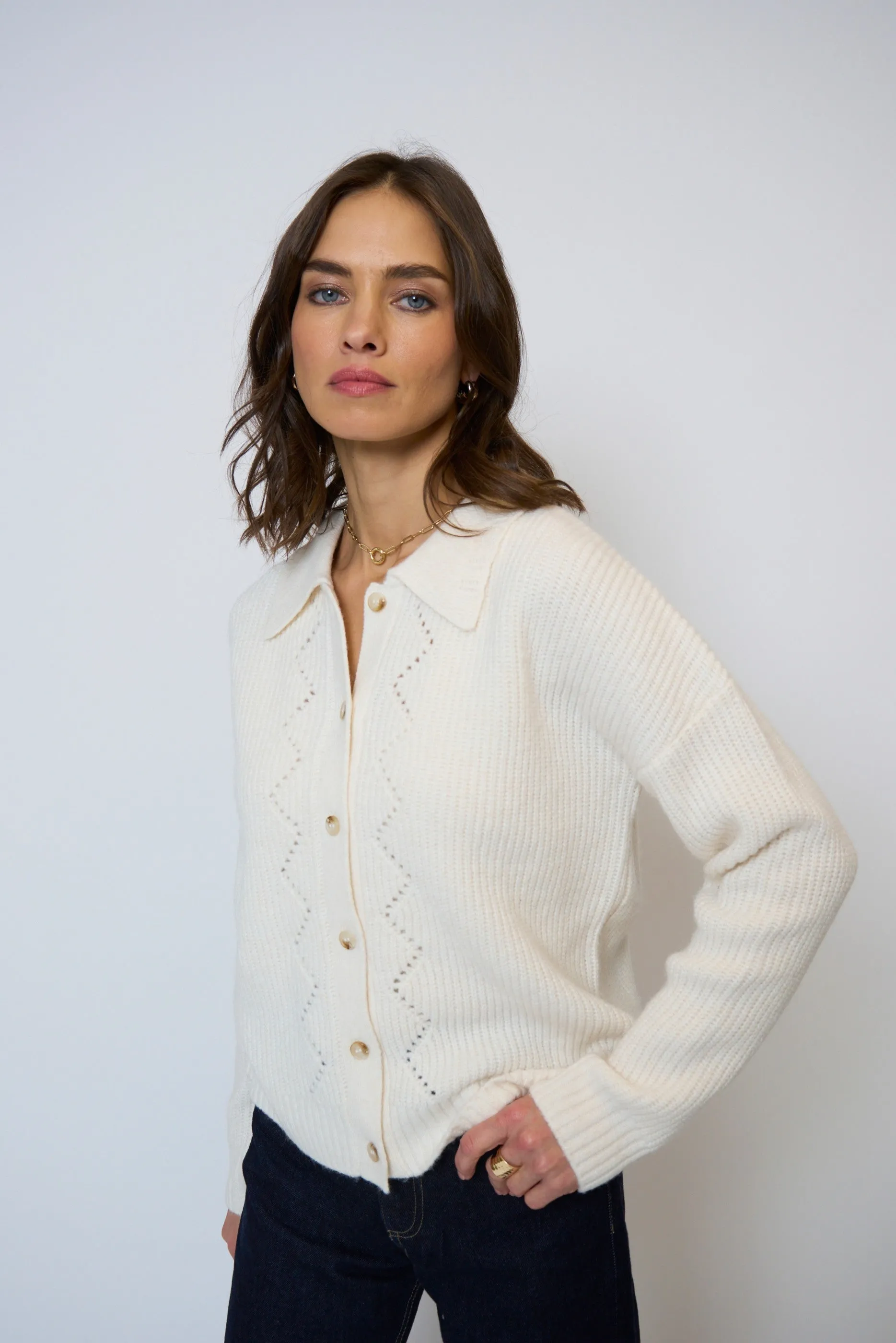 Olivia Pointelle Polo sold by Central Park West product image thumbnail 2