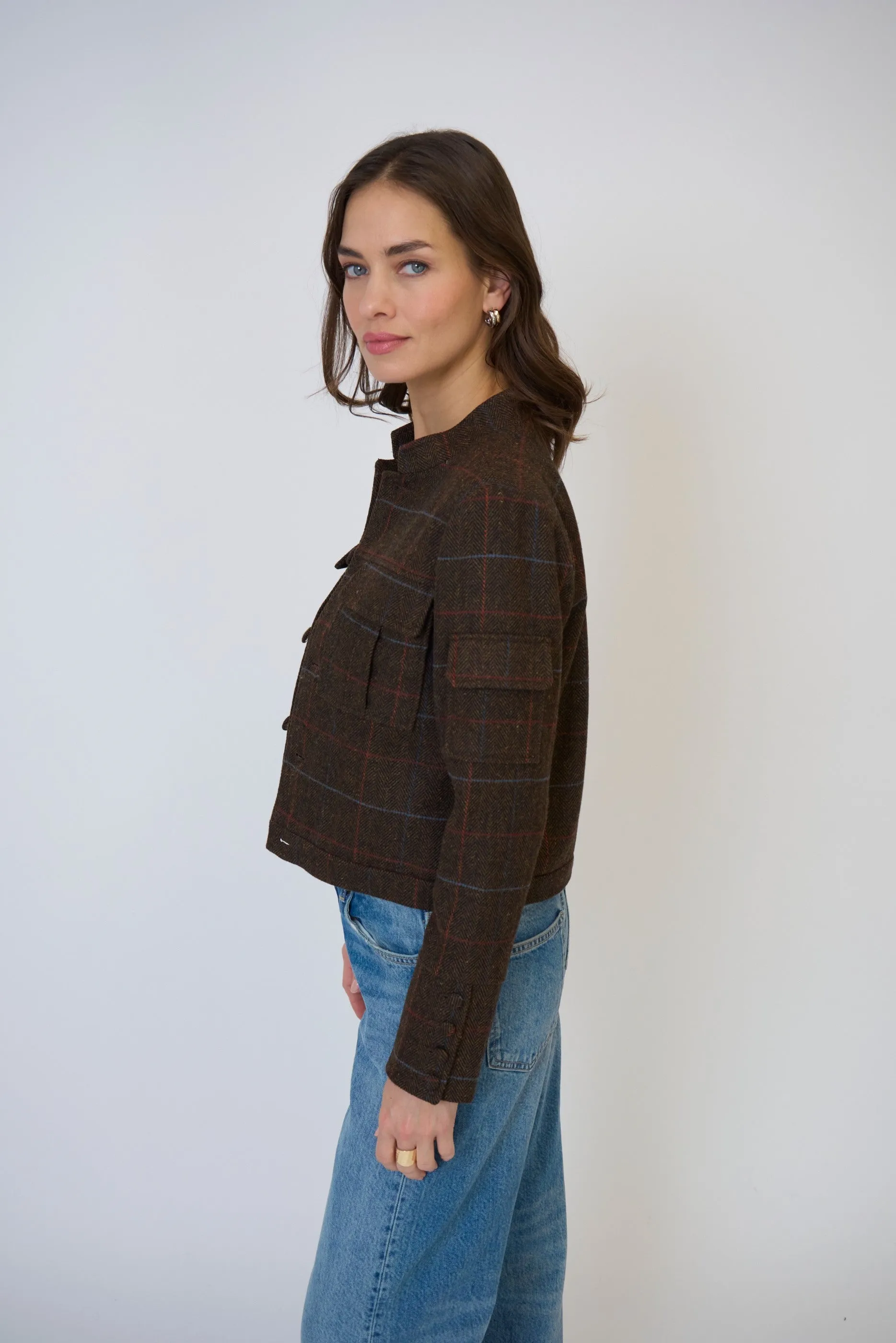 Eden Plaid Military Jacket sold by Central Park West product image thumbnail 3