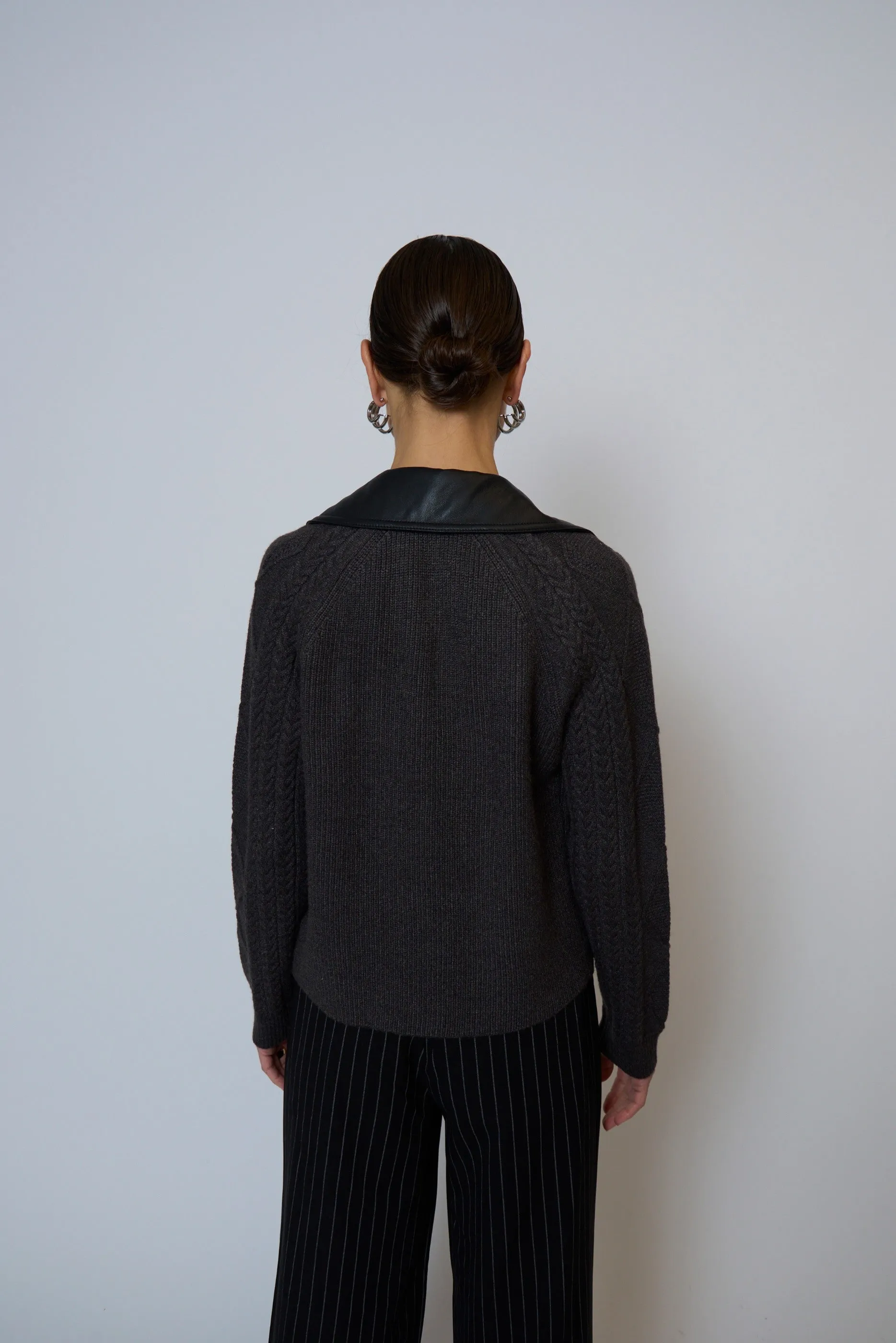 Milan Sweater Combo Trench Jacket sold by Central Park West product image thumbnail 3