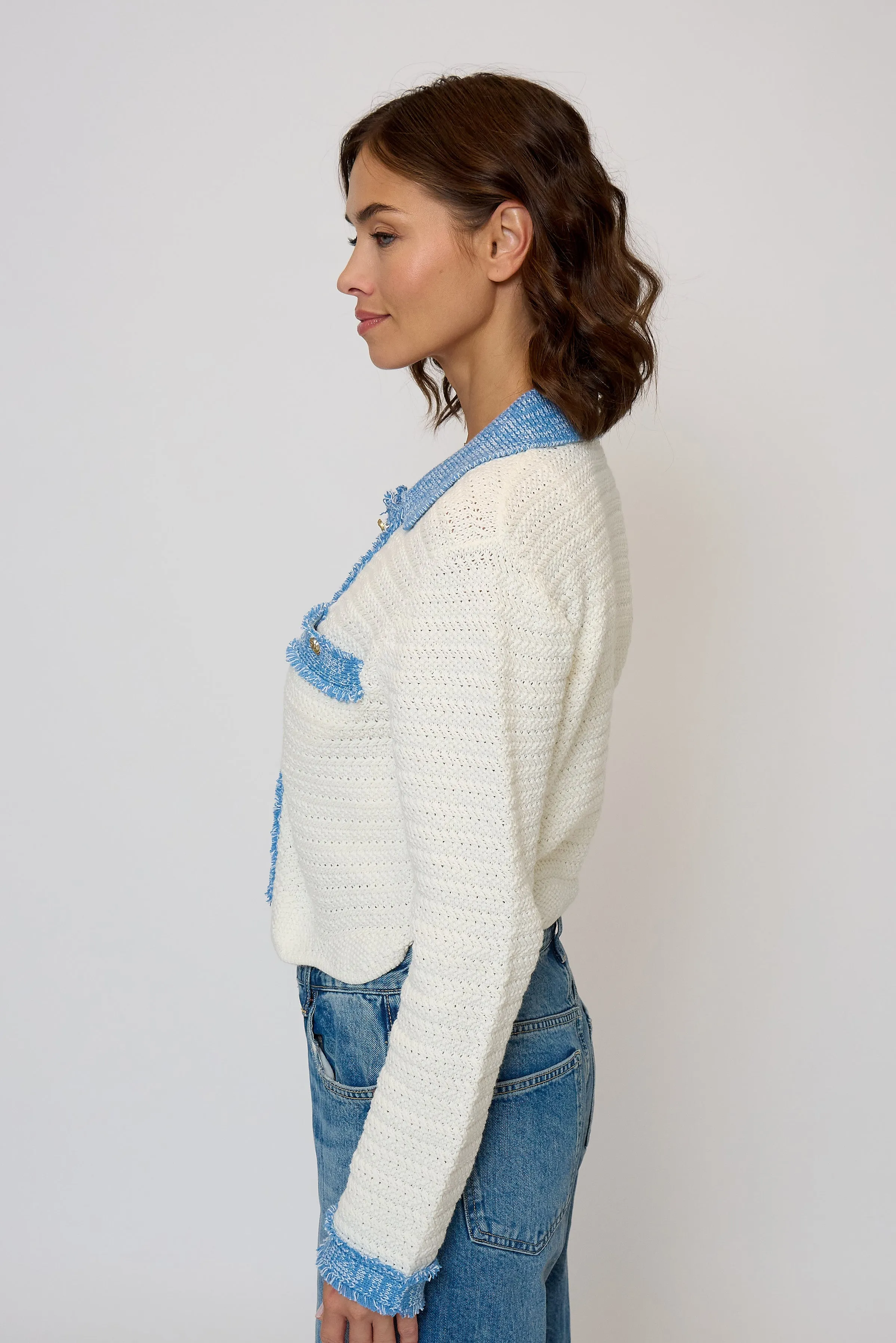 Rose Scallop Edge Sweater sold by Central Park West product image thumbnail 4