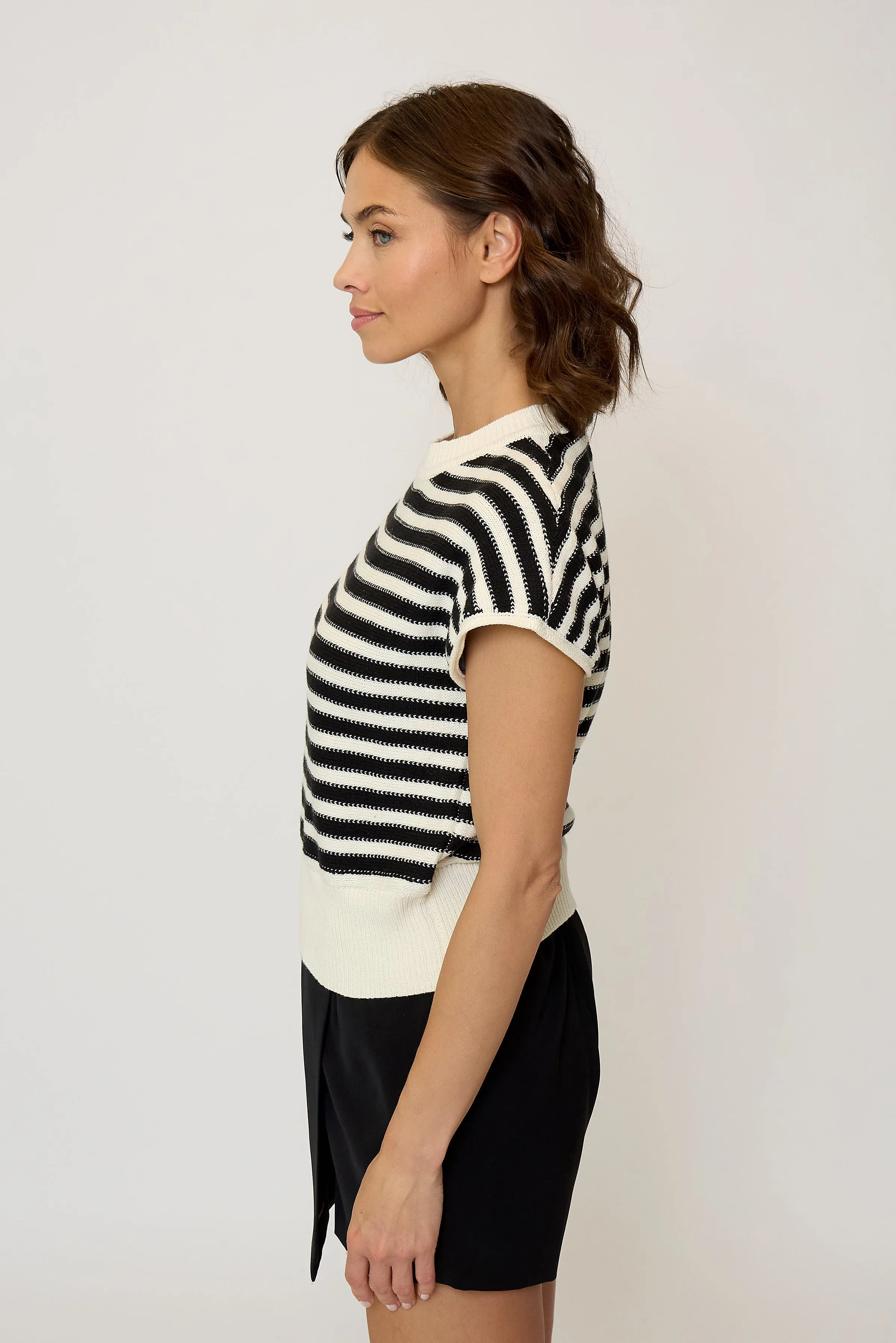 Olive Striped Stitch Dolman sold by Central Park West product image thumbnail 2