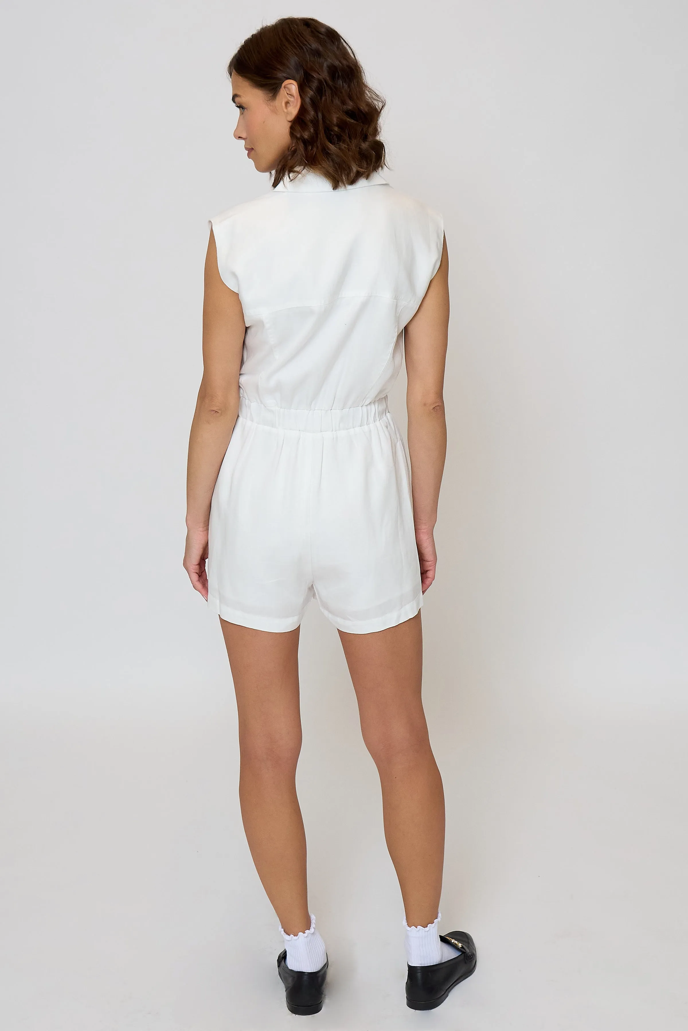 Celine Tencel Elastic Waist Romper sold by Central Park West product image thumbnail 3