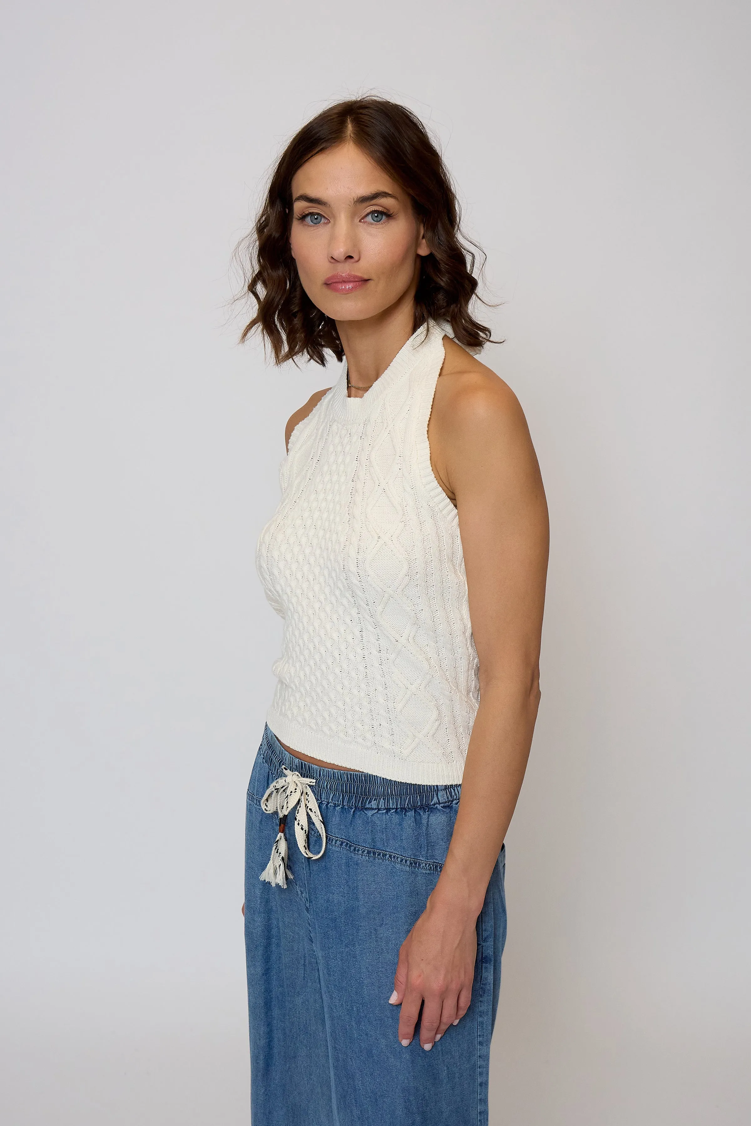 Junie Cabled Halter Top sold by Central Park West product image thumbnail 2