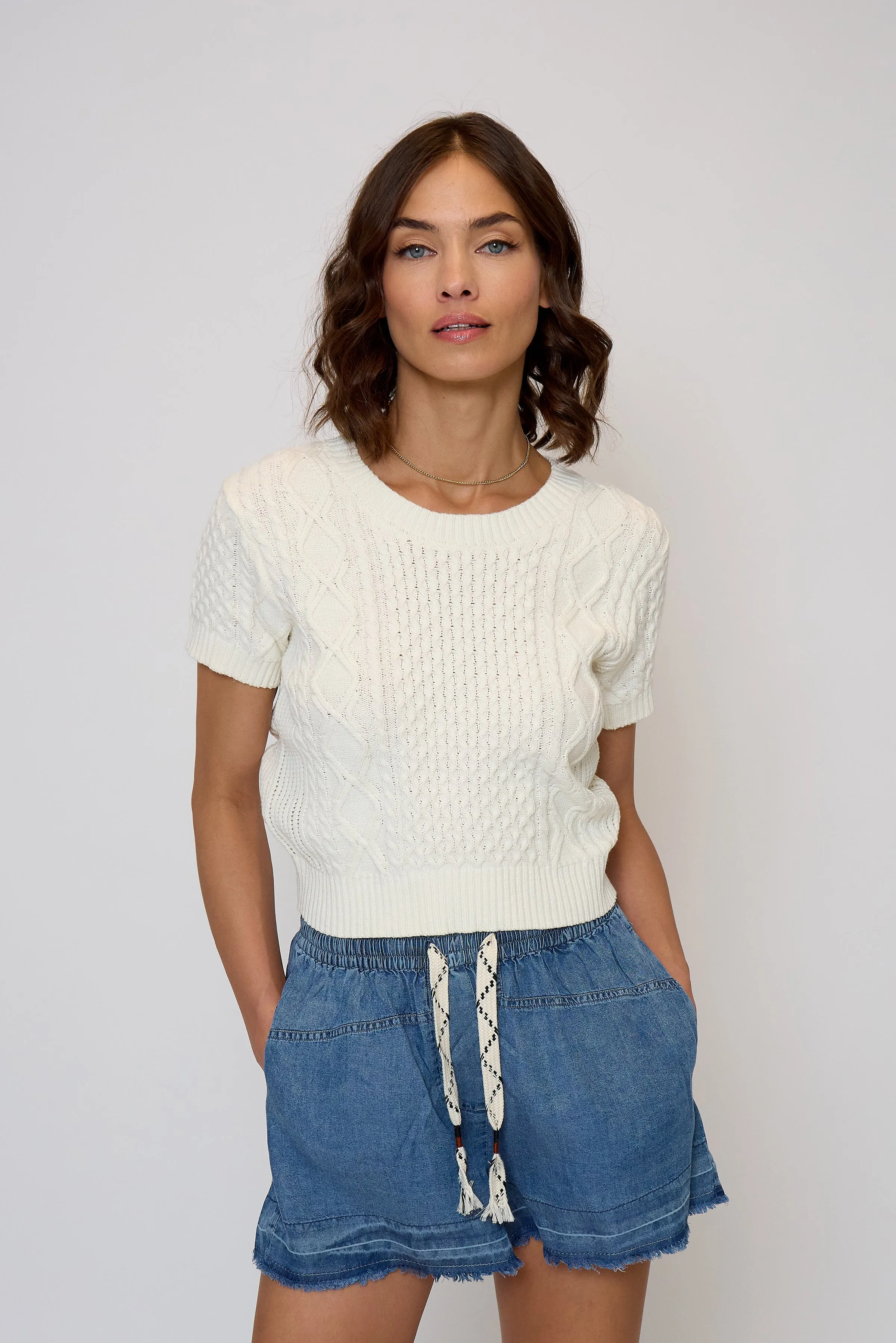 Junie Cable Tee sold by Central Park West
