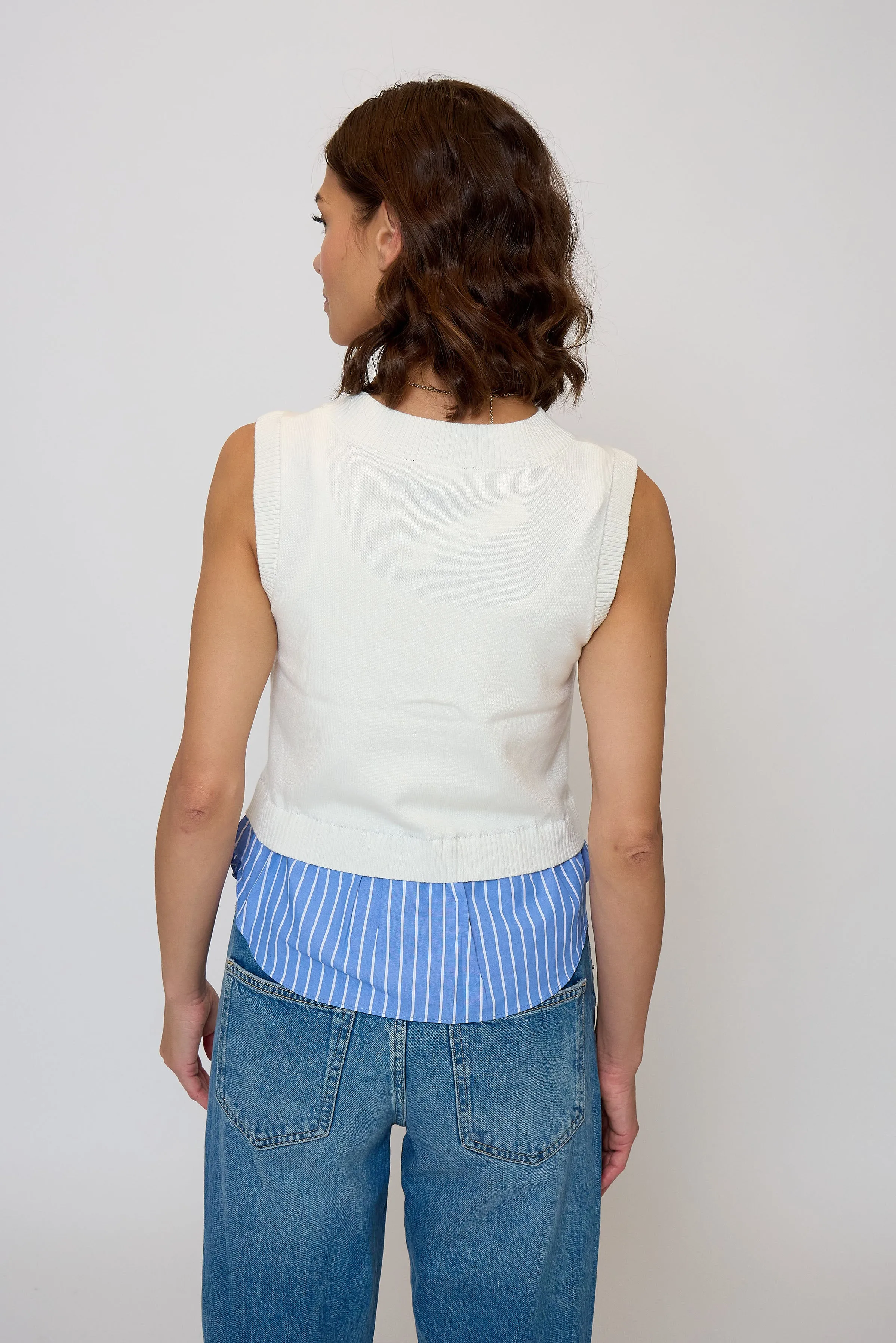 Kira Twofer Button Up Tank sold by Central Park West product image thumbnail 3