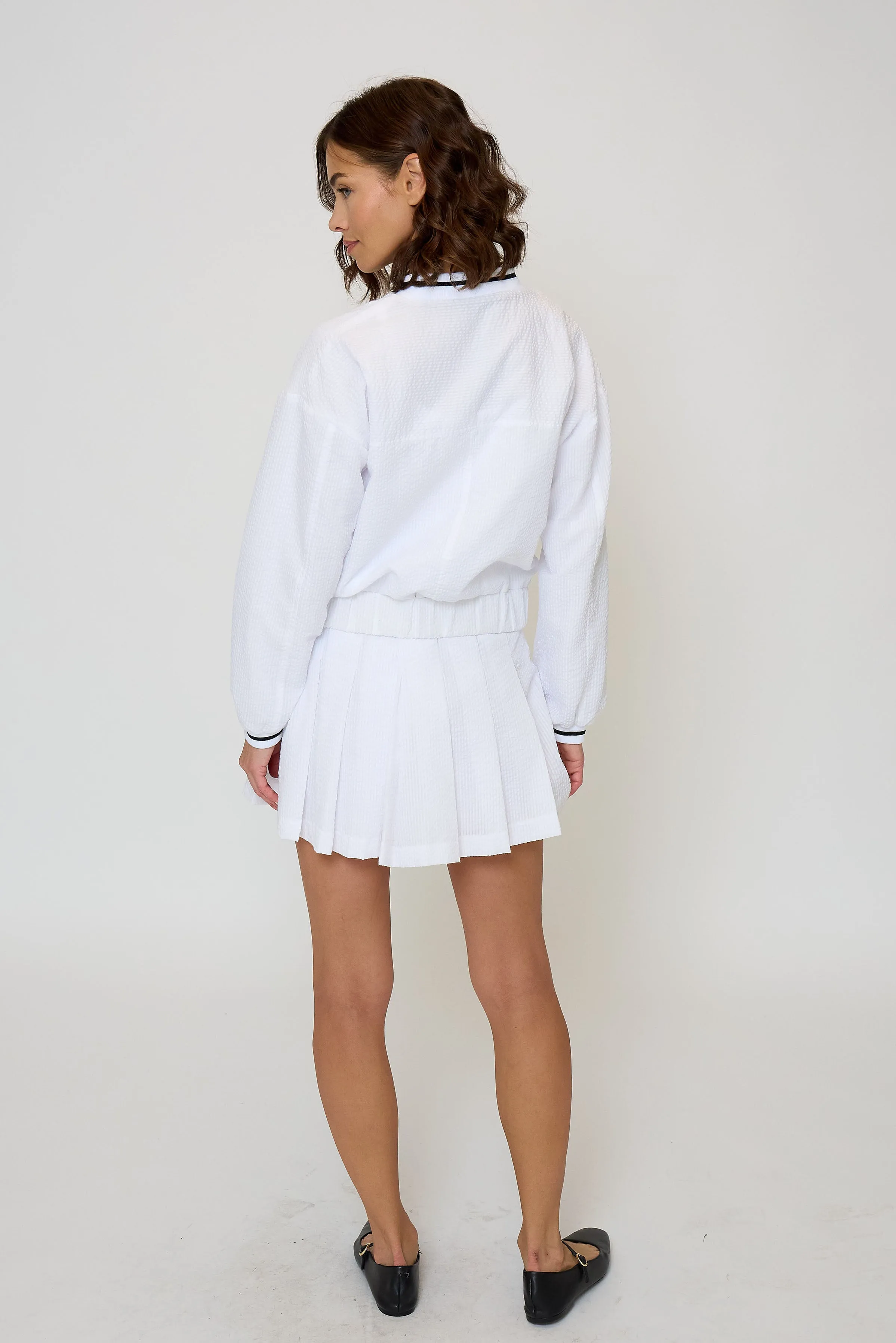 Alina Varsity Stripe Bomber sold by Central Park West product image thumbnail 2