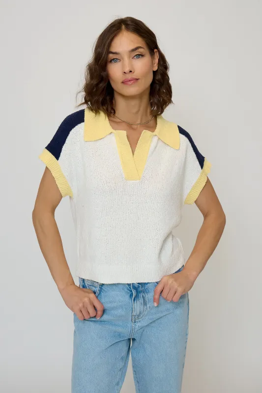 Daphne Raglan Sleeve Polo sold by Central Park West