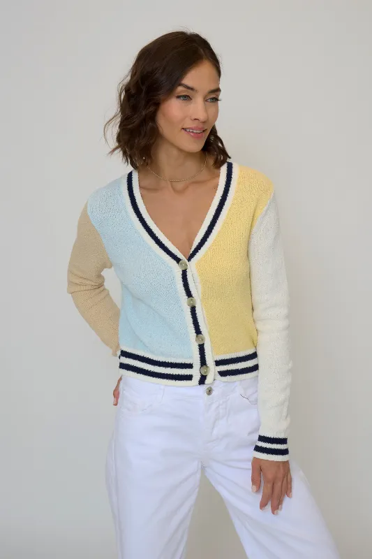 Daphne Varsity Stripe Cardigan sold by Central Park West